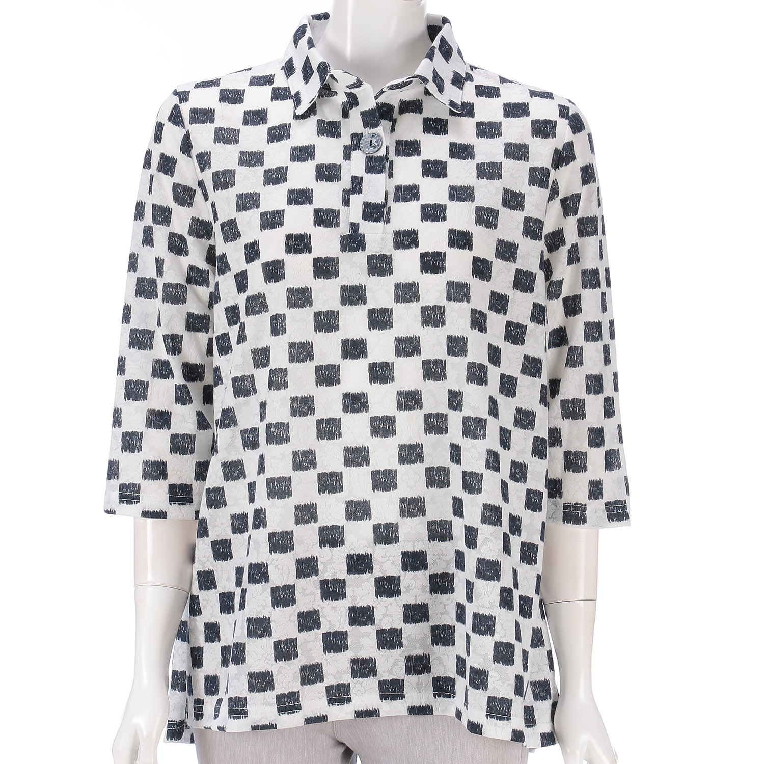 プリント襟付きチュニック - 画像3