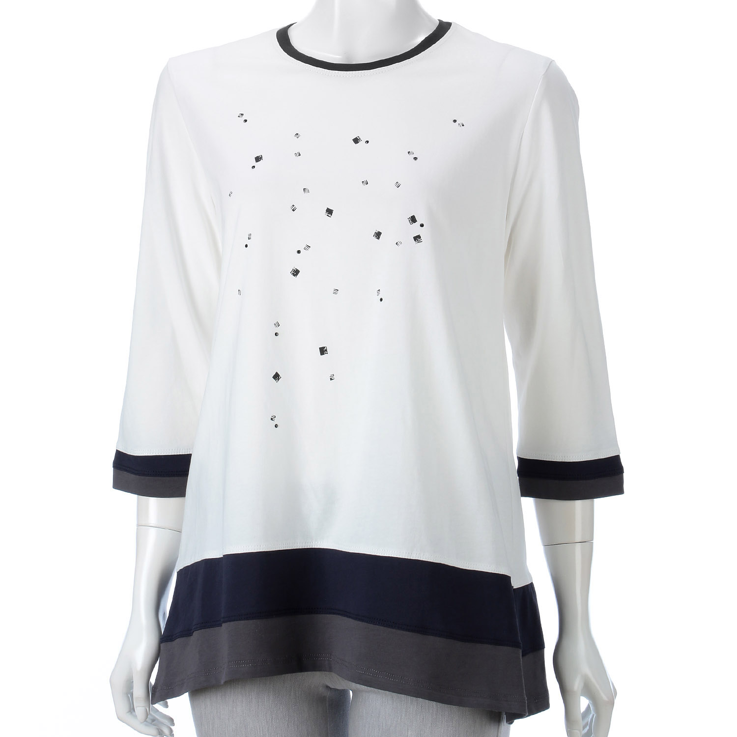 プリント配色チュニック - 画像4