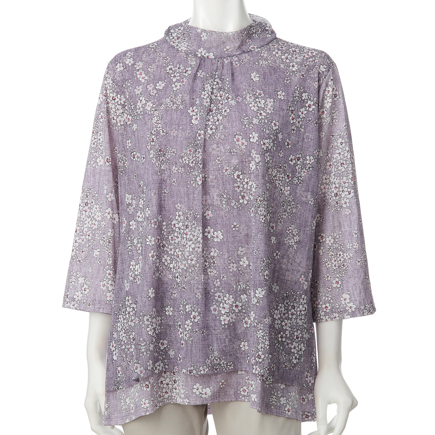 LLサイズ 花柄プリントチュニック - 画像7