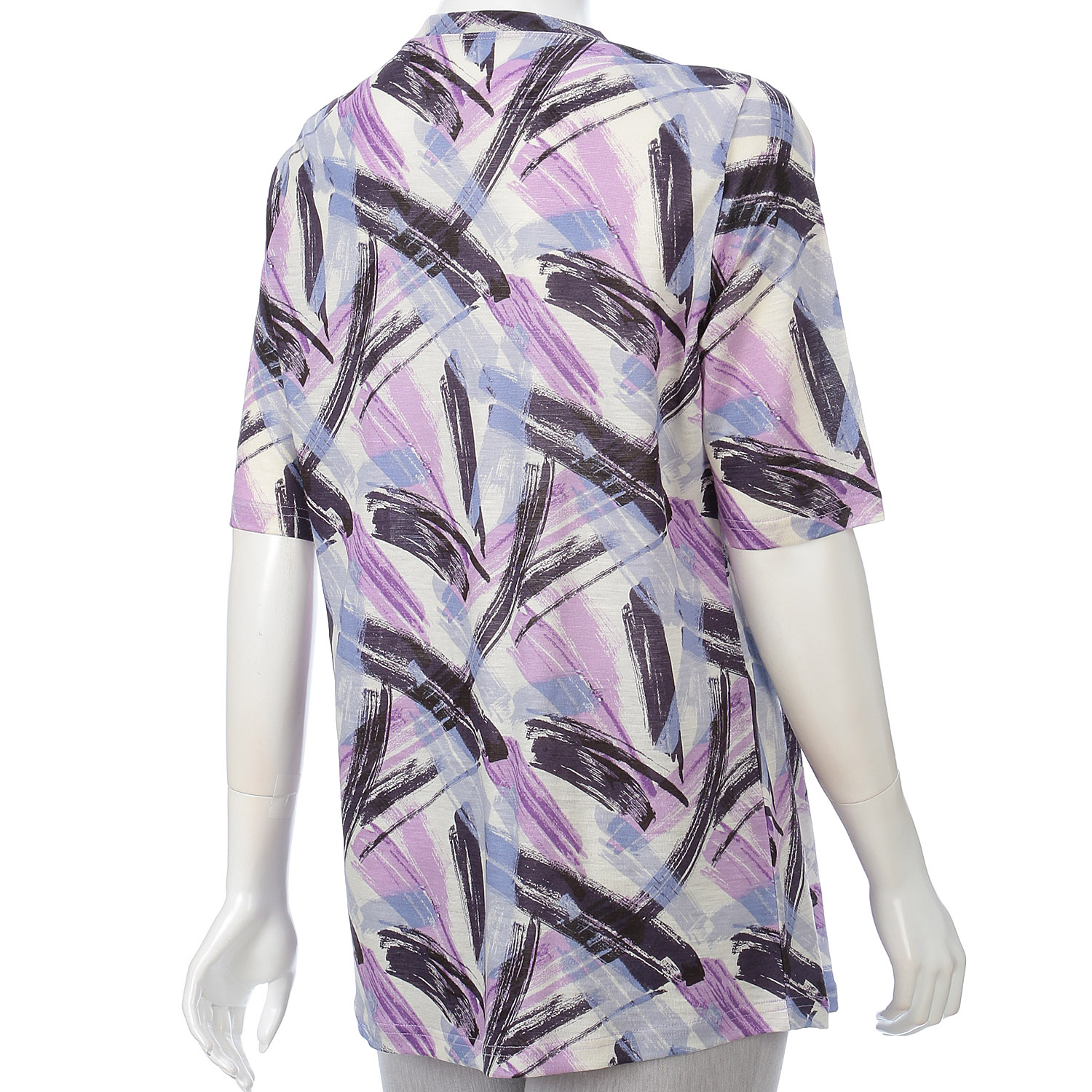 線柄プリントチュニック - 画像4