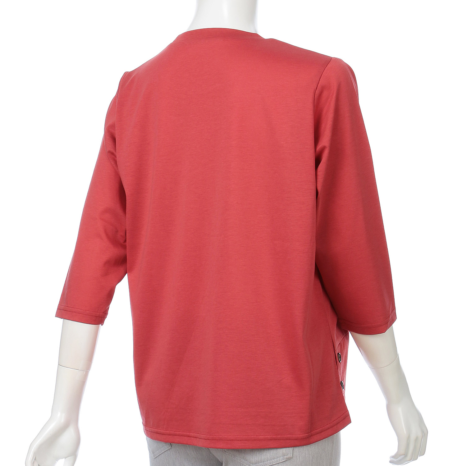 綿モダールサイドボタンフロッキープルオーバー - 画像6