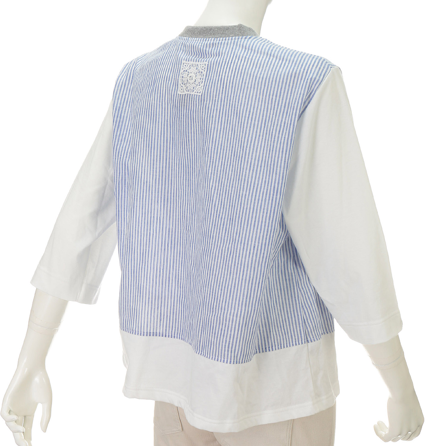 【ETONET限定】アトリエ雅 異素材配色ブラウス - 画像4