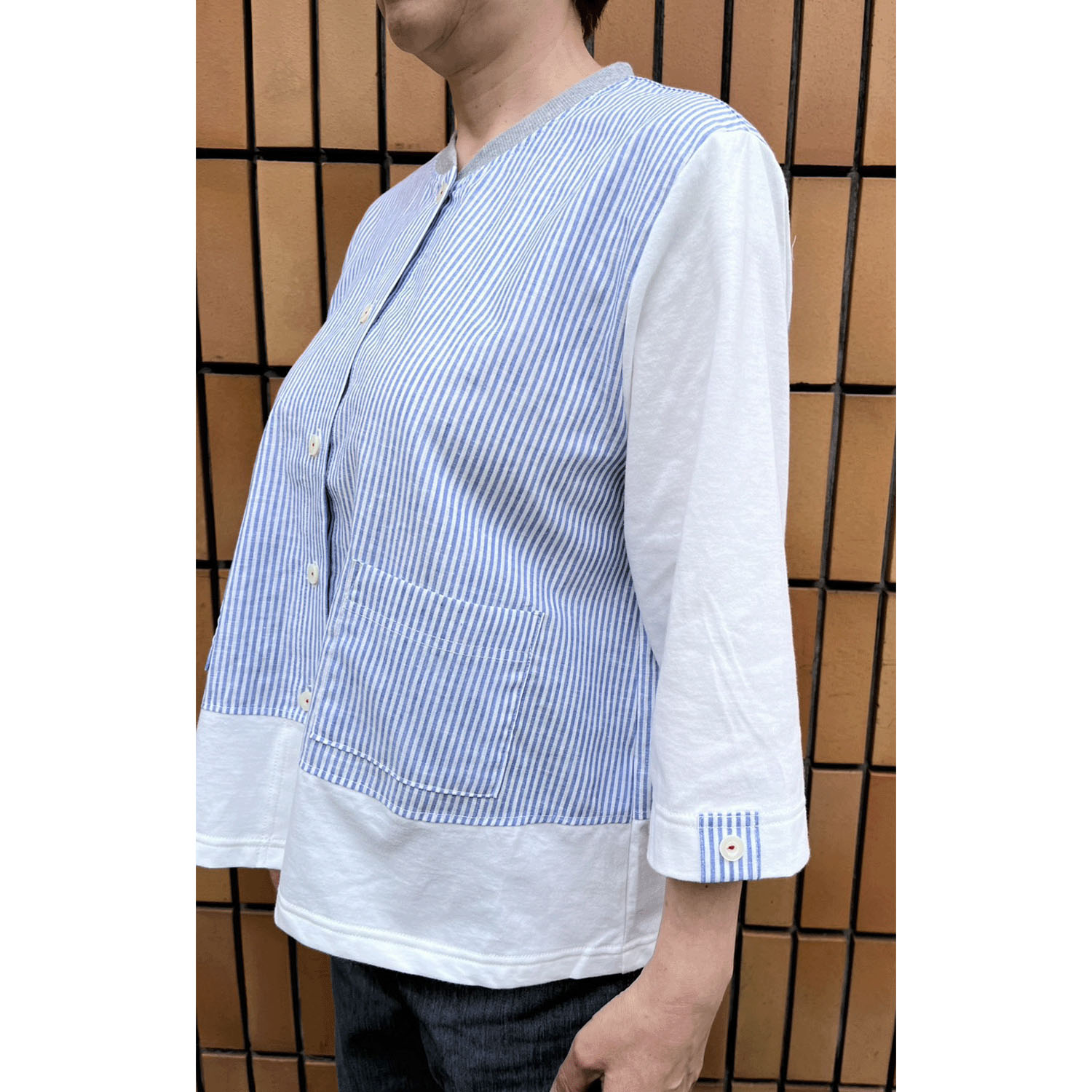 【ETONET限定】アトリエ雅 異素材配色ブラウス - 画像8