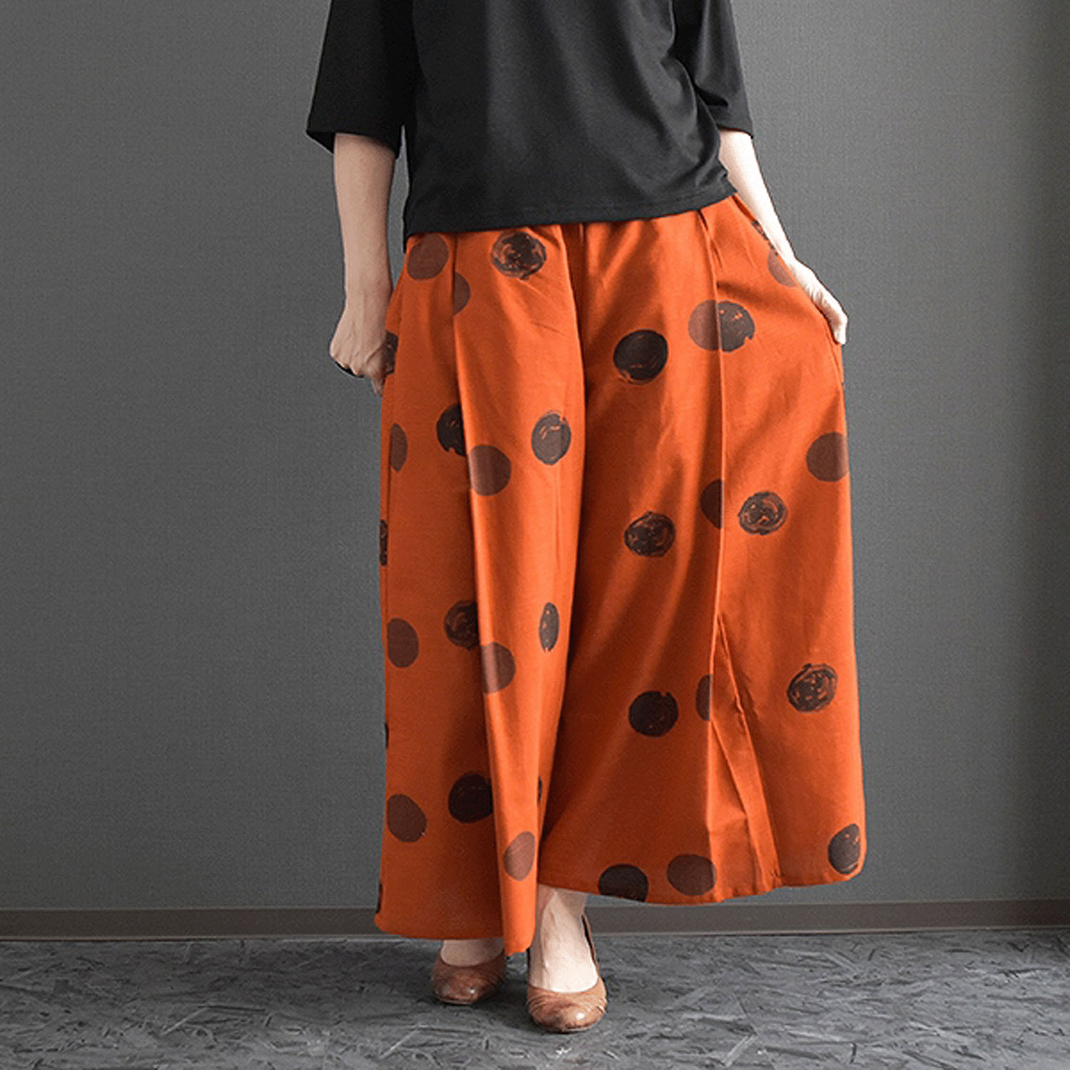 ケトレード ドットプリントワイドパンツ - 画像2