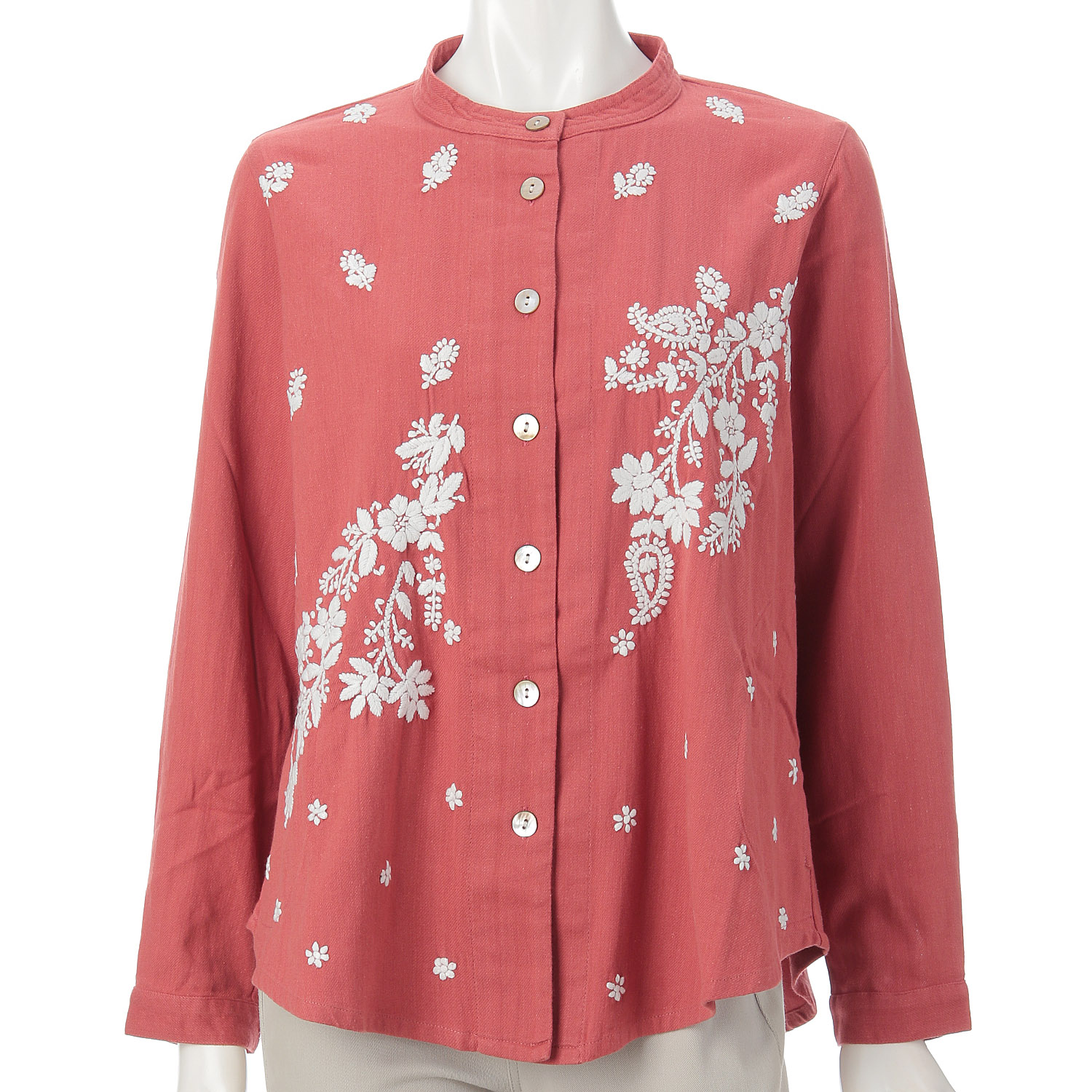 インディゴ 手刺繍ブラウス - 画像7