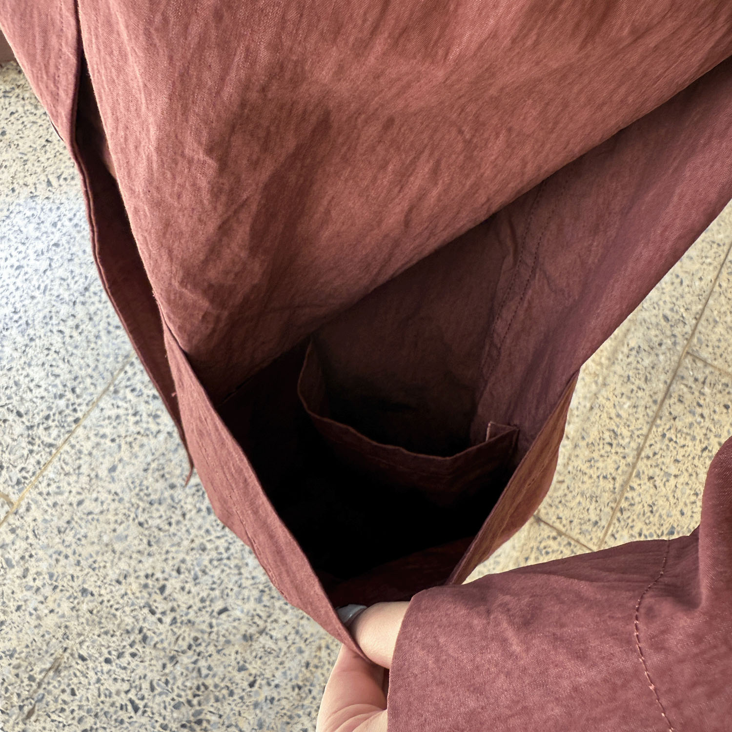 インディゴ 綿ナイロンダブルコート - 画像9