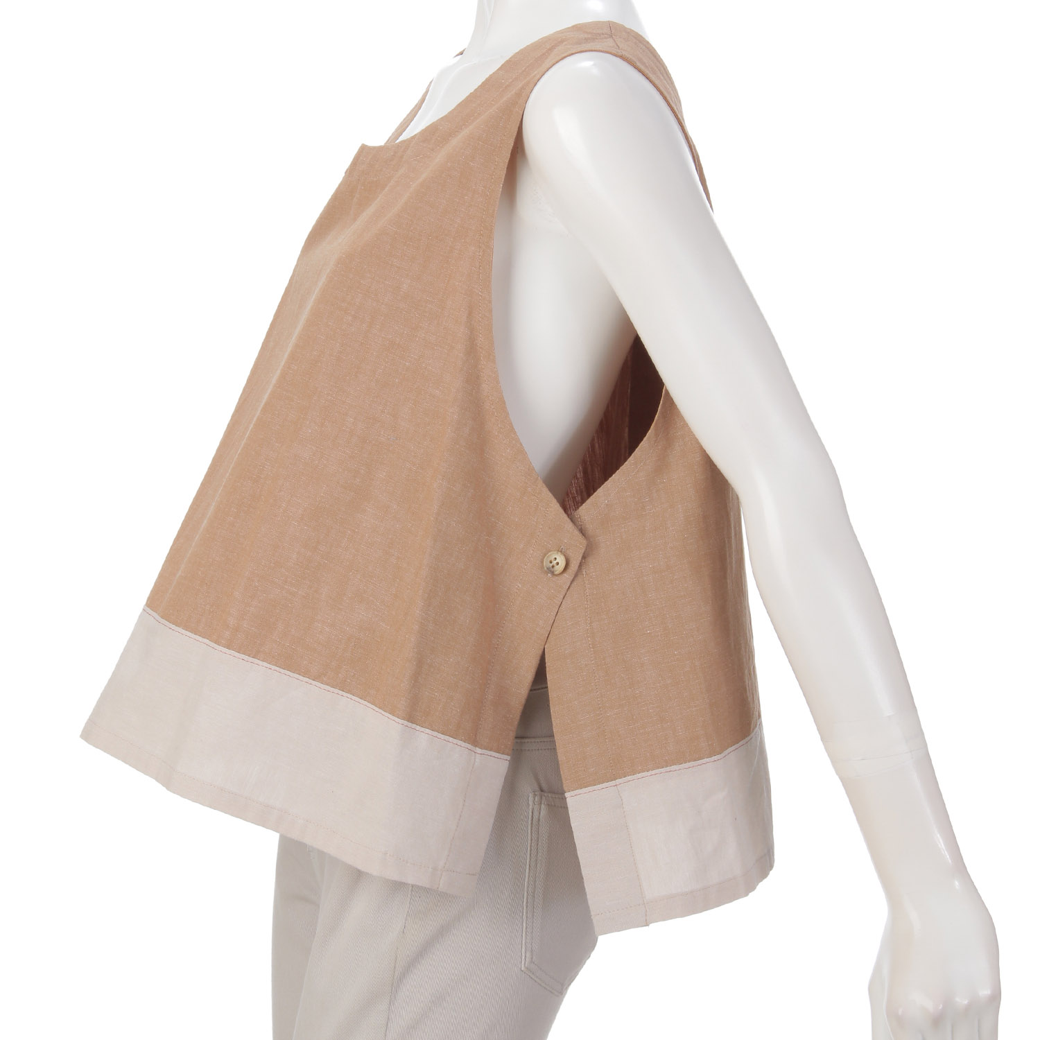 アトリエ雅 無地配色ベスト - 画像2