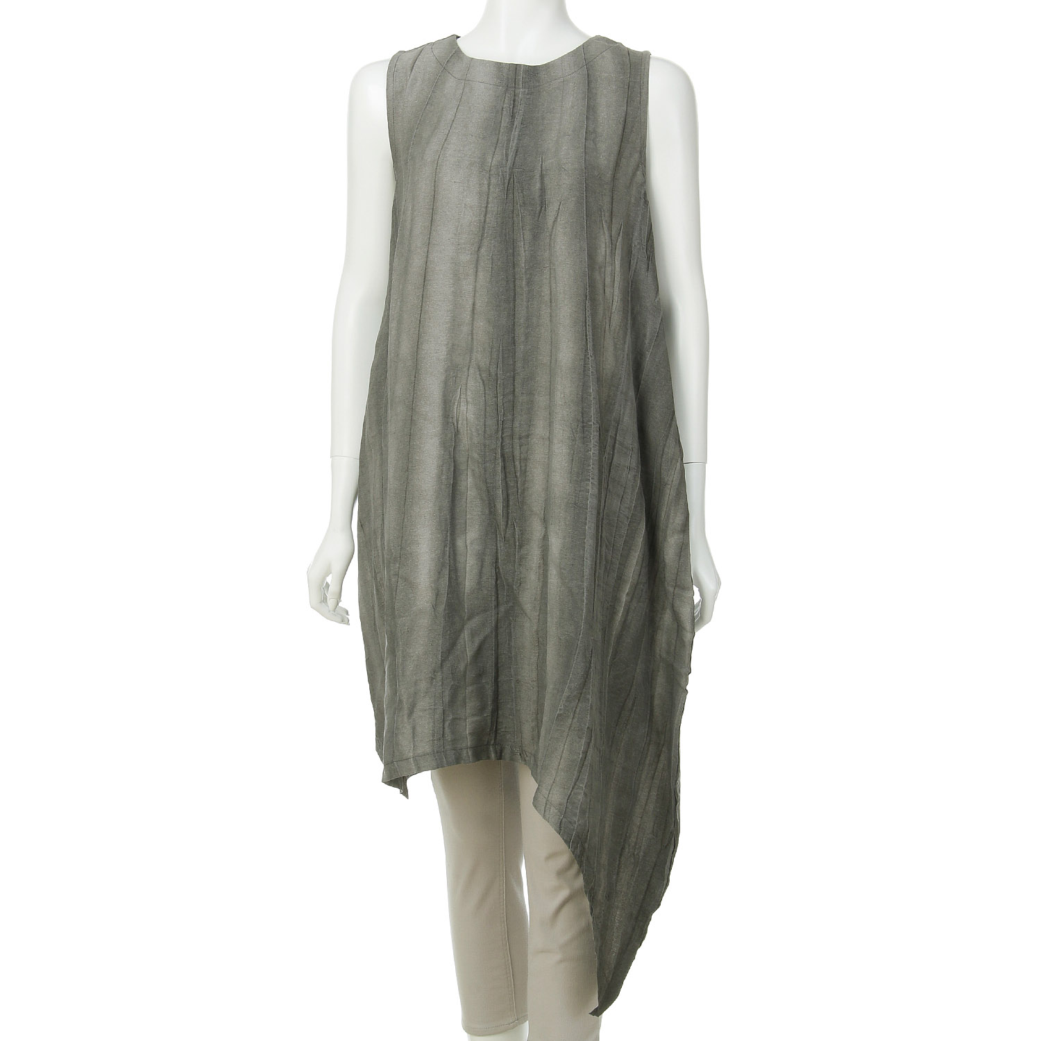 ケトレード 絞り染め綿麻混2WAYチュニック - 画像1