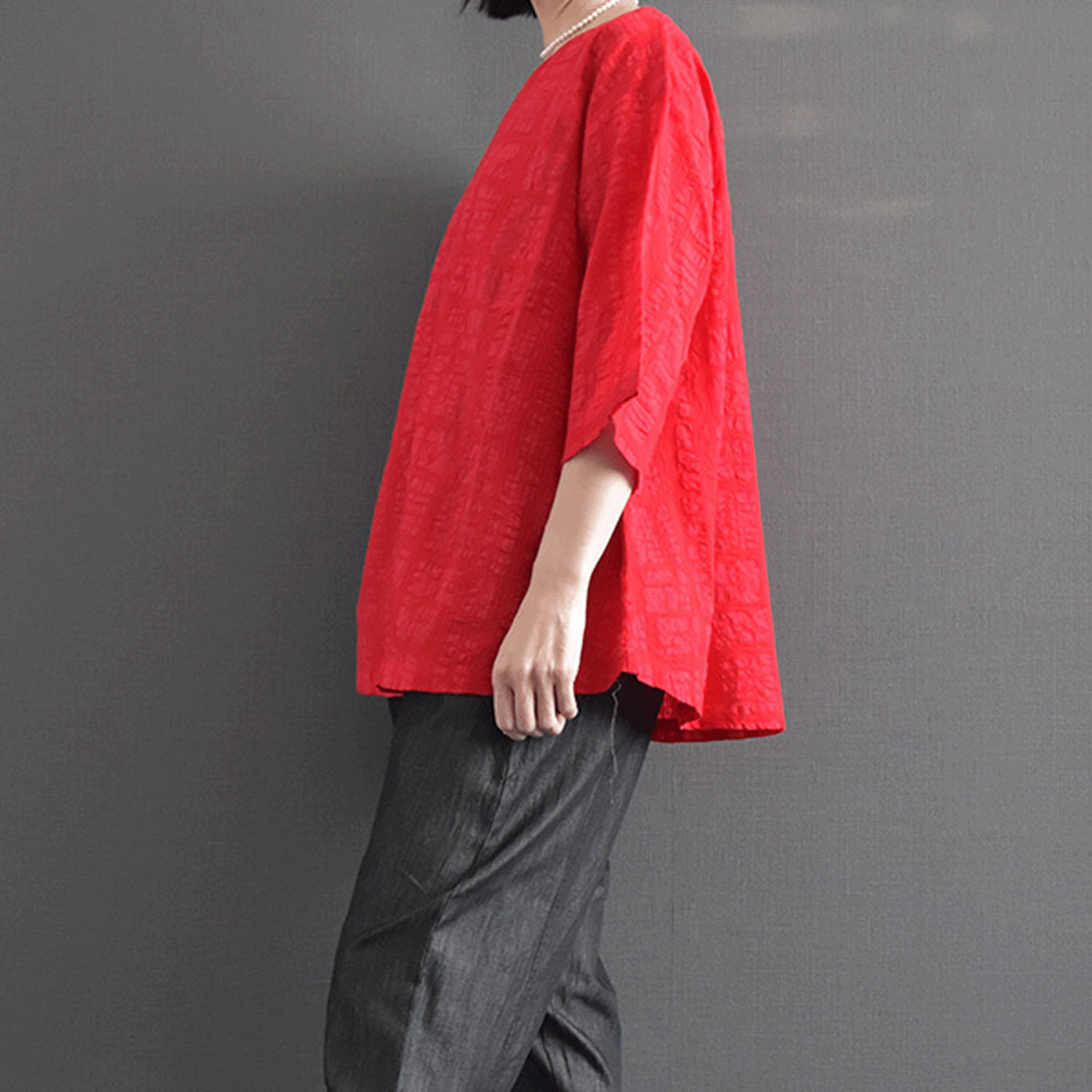 ケトレード ブロックエンボスブラウス - 画像4