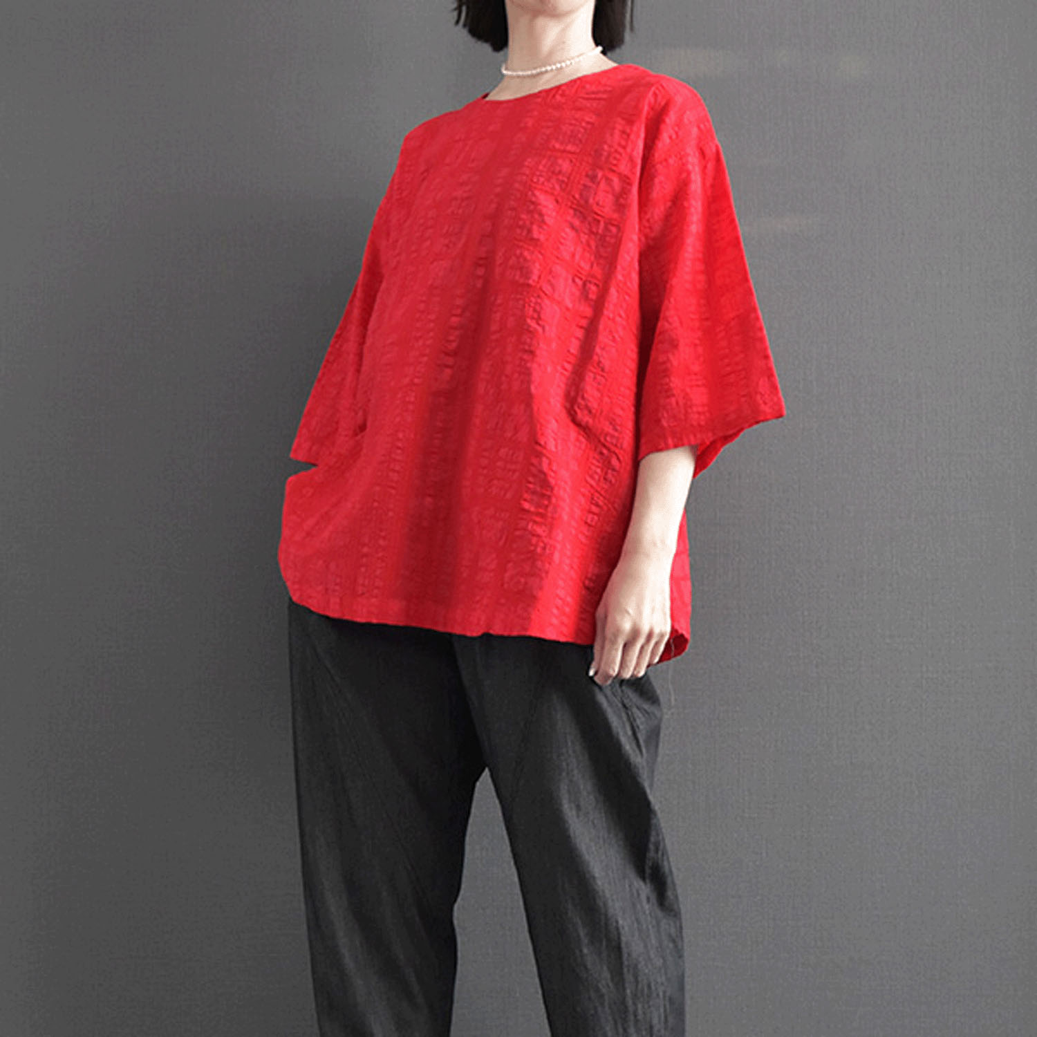 ケトレード ブロックエンボスブラウス - 画像1