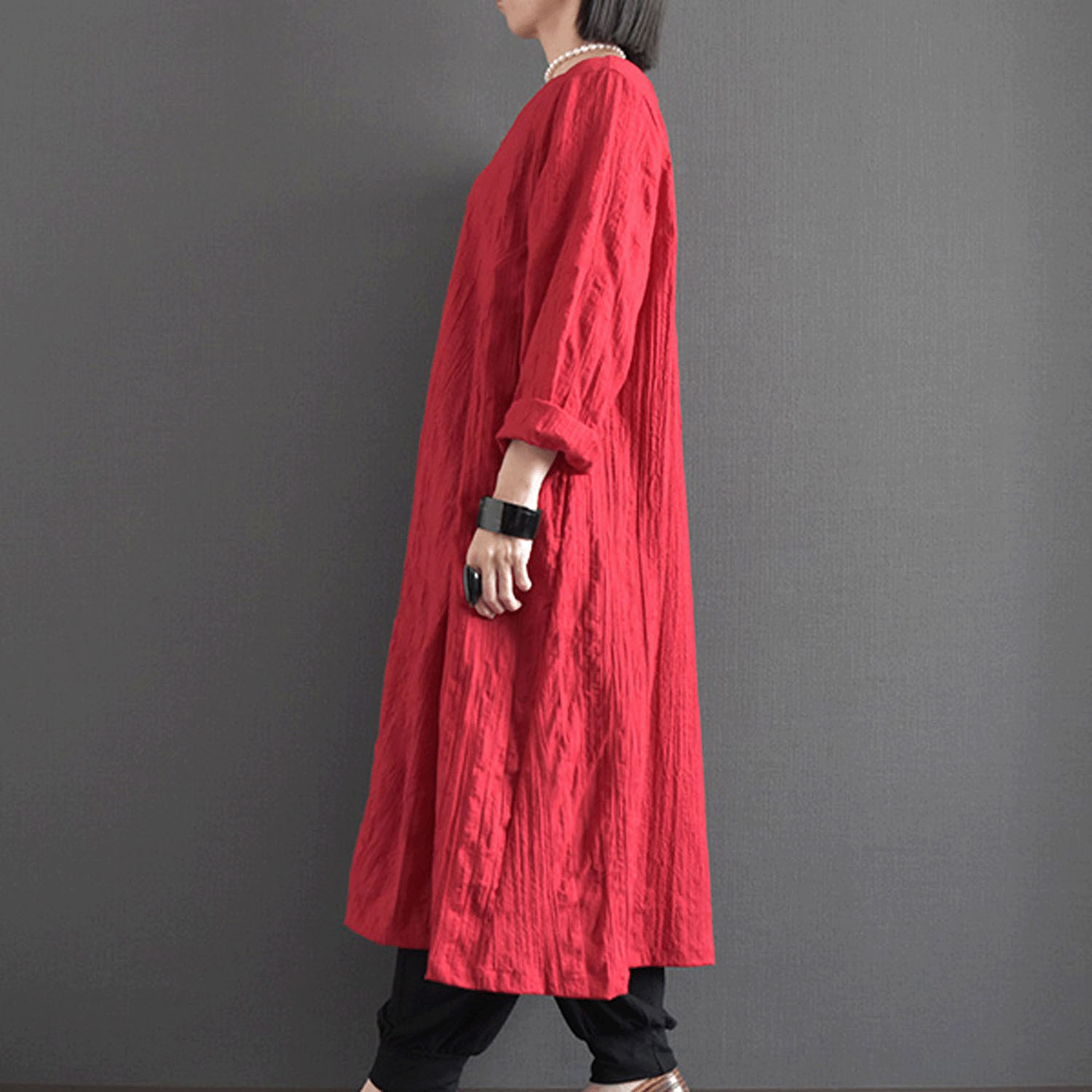 ケトレード 化繊コットン切替えワンピース - 画像3