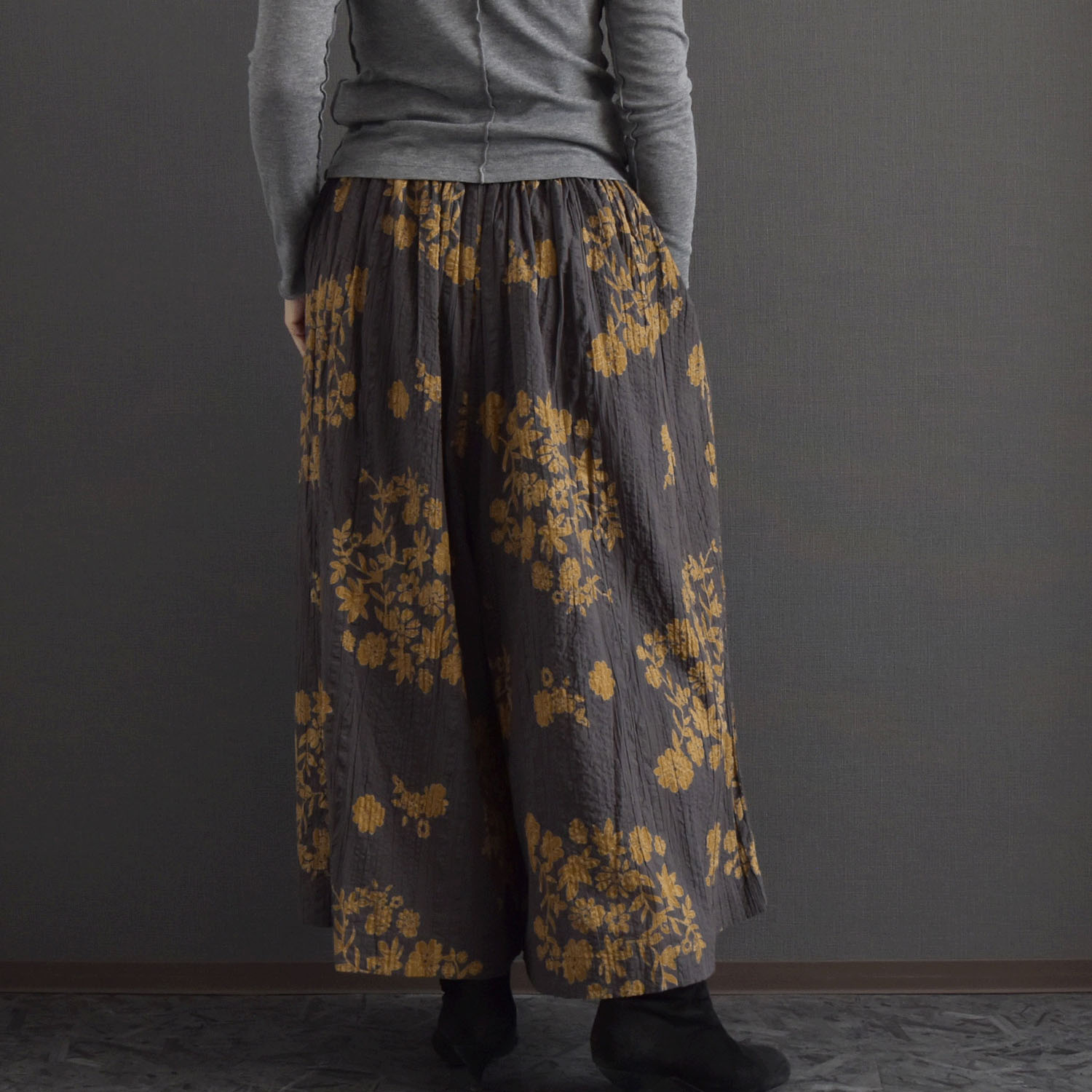 ケトレード シアサッカー花柄パンツスカート - 画像4