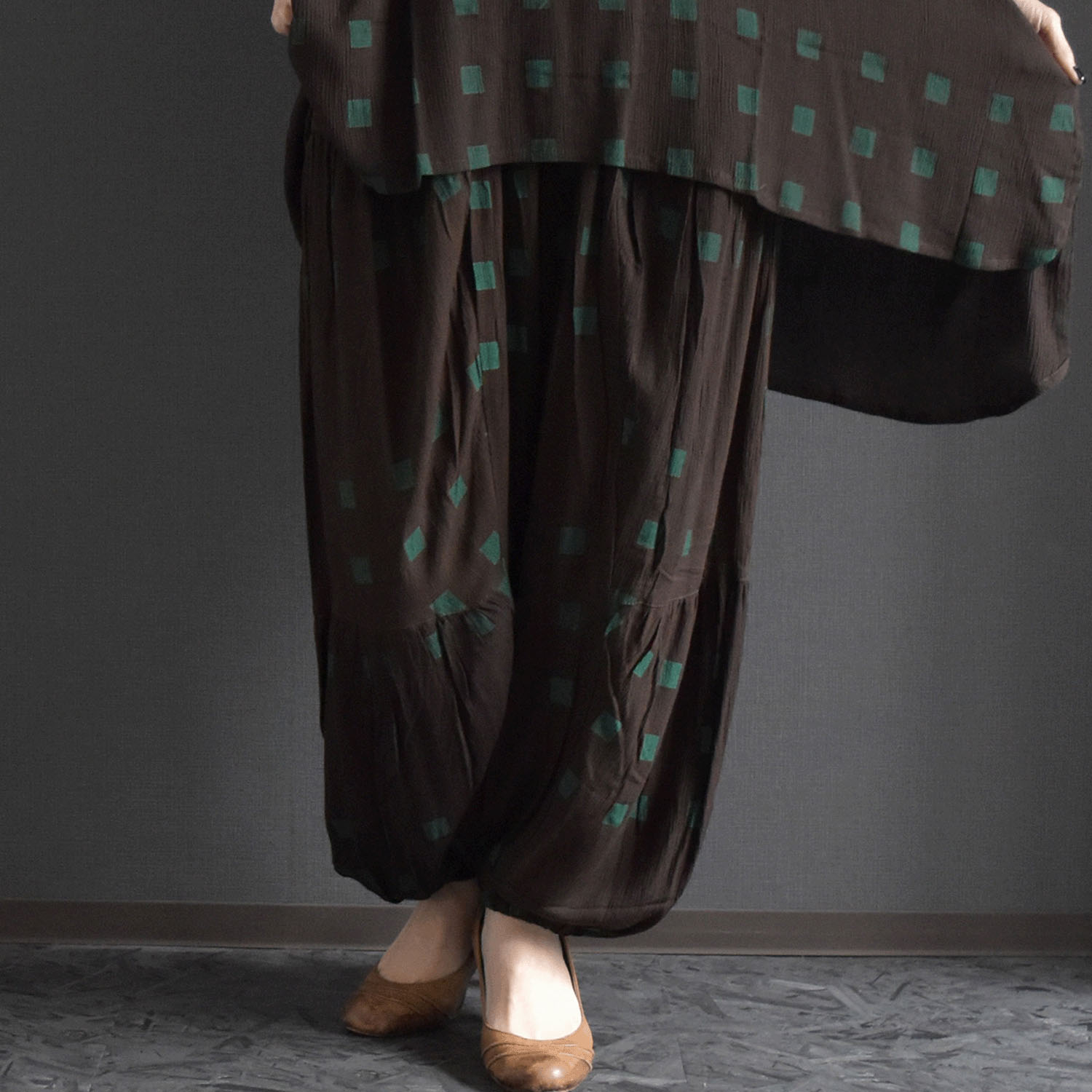 ケトレード レーヨンクリンクルリラックスパンツ