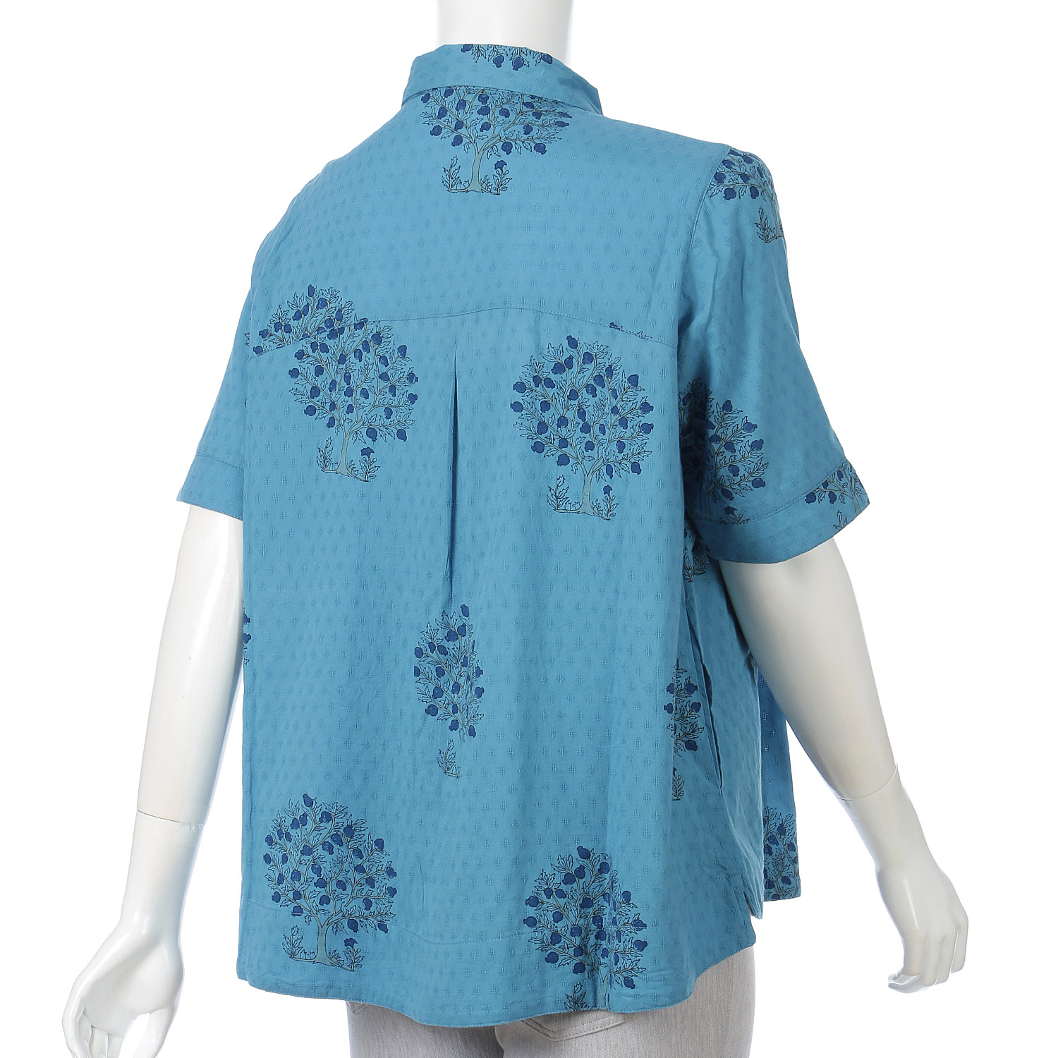 インディゴ ビッグモチーフプリントブラウス - 画像10