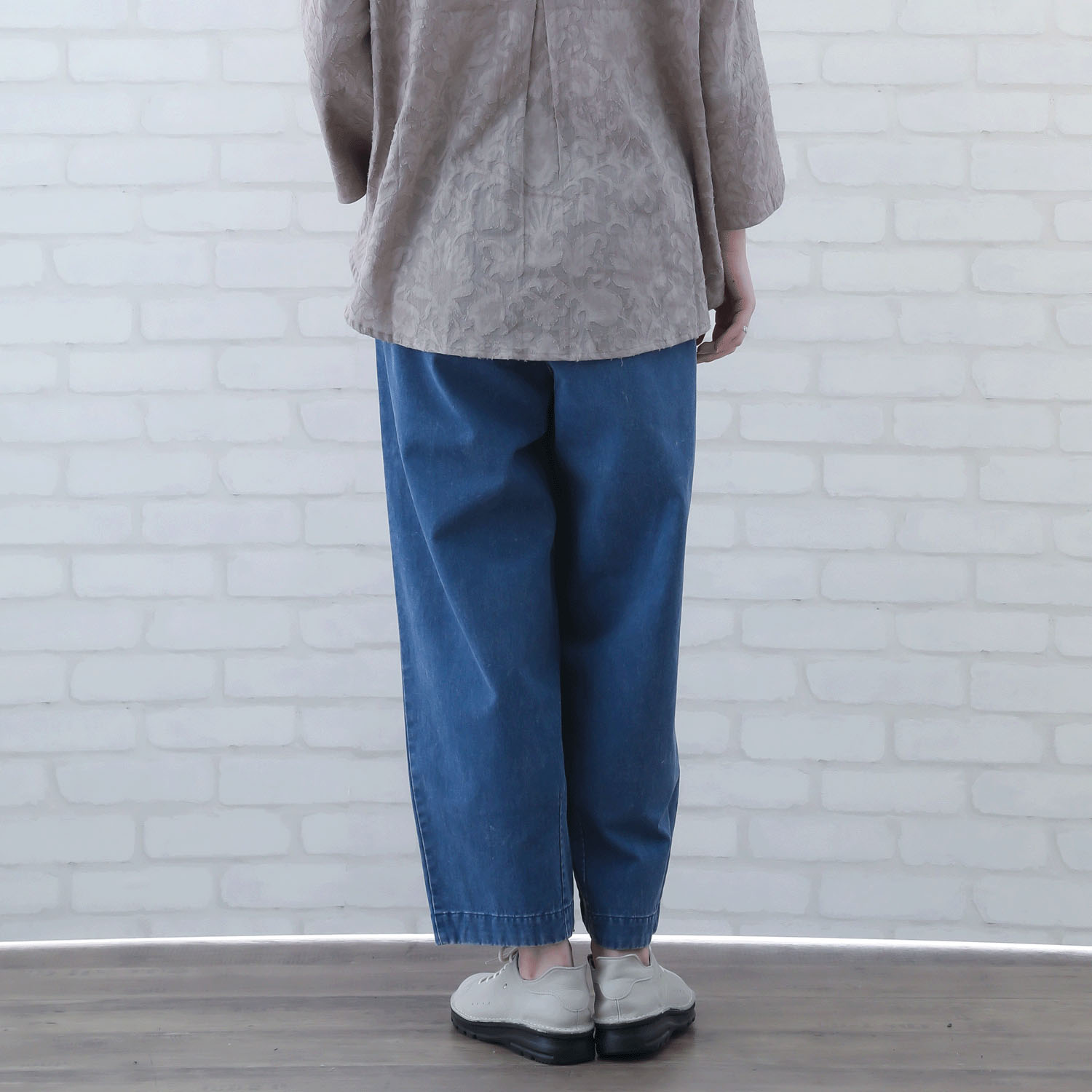インディゴ ヘビーウォッシュコットンパンツ - 画像10