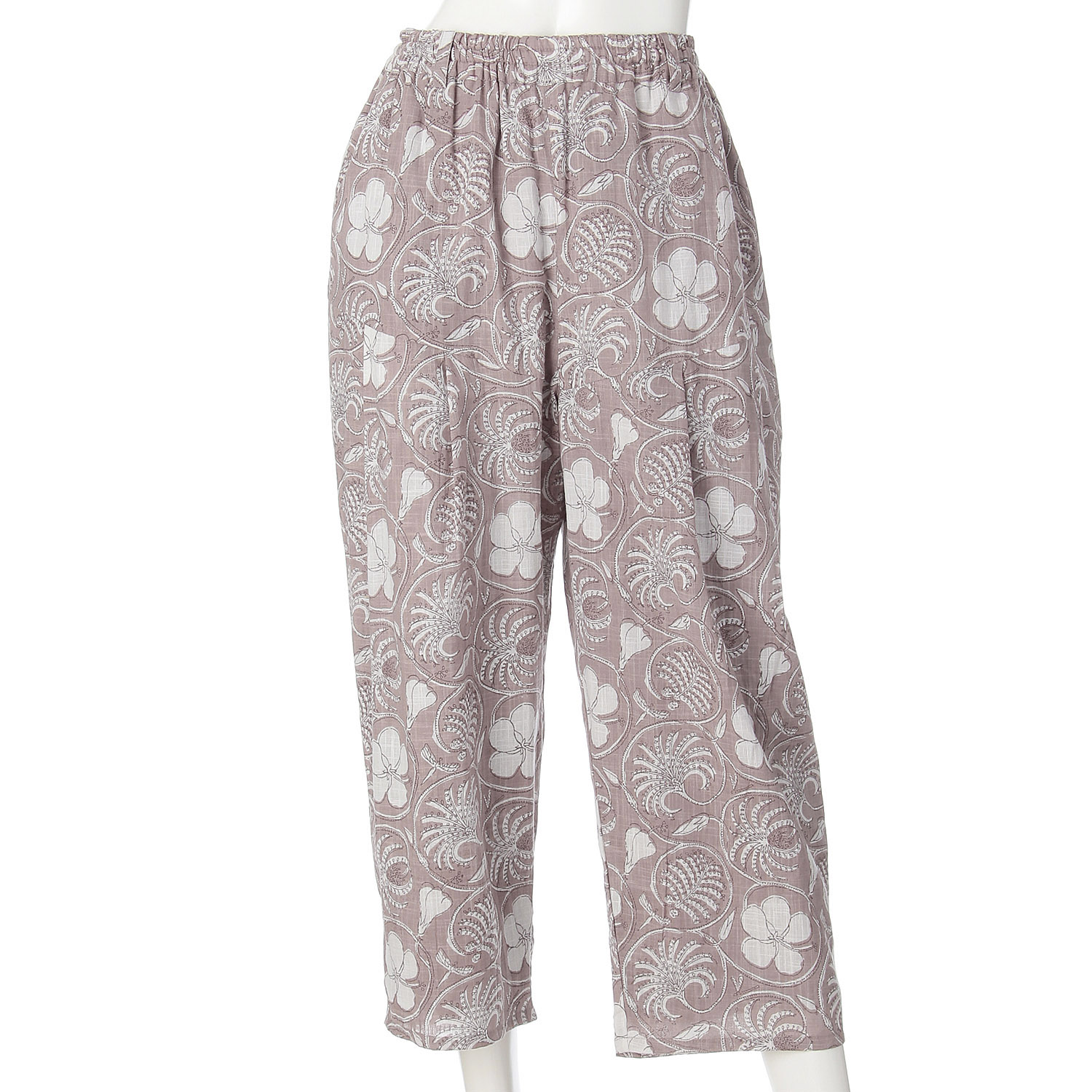 インディゴ フラワープリントバルーンパンツ - 画像3