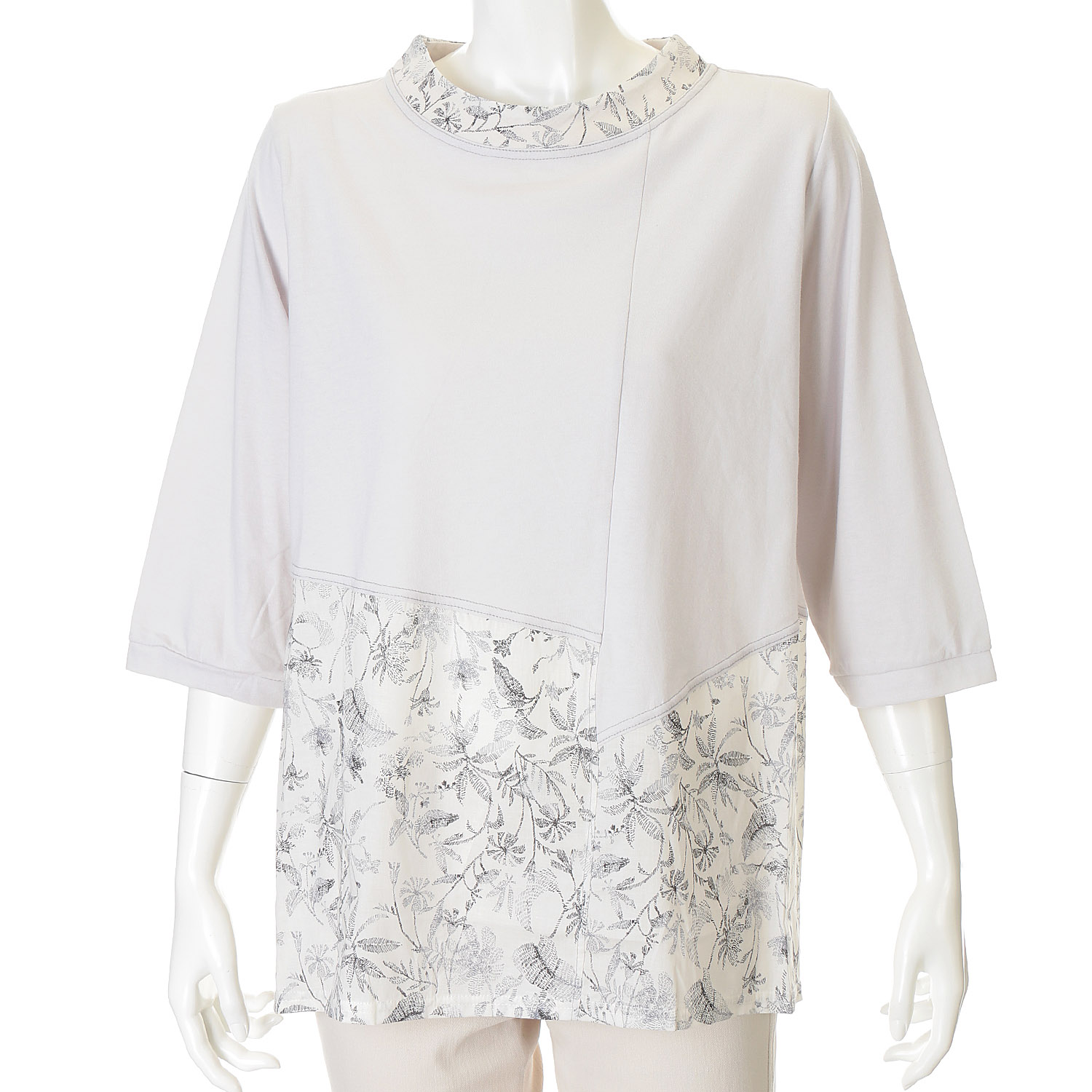 アトリエ雅 プリント配色プルオーバー - 画像2