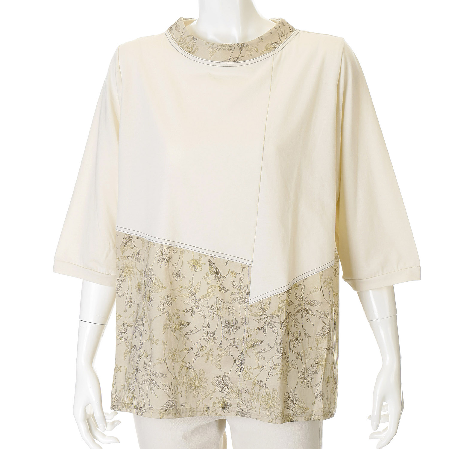 アトリエ雅 プリント配色プルオーバー - 画像3