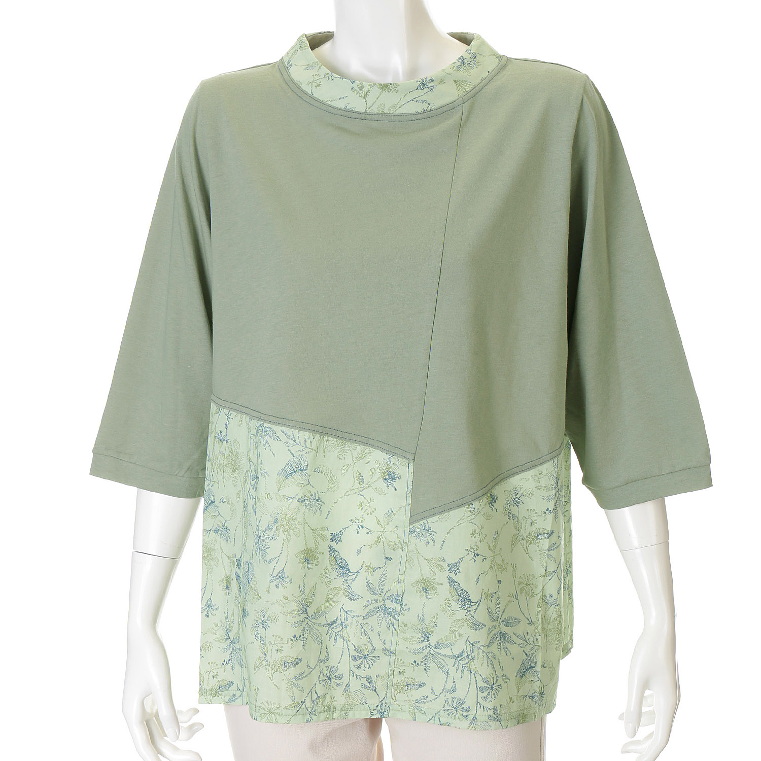 アトリエ雅 プリント配色プルオーバー