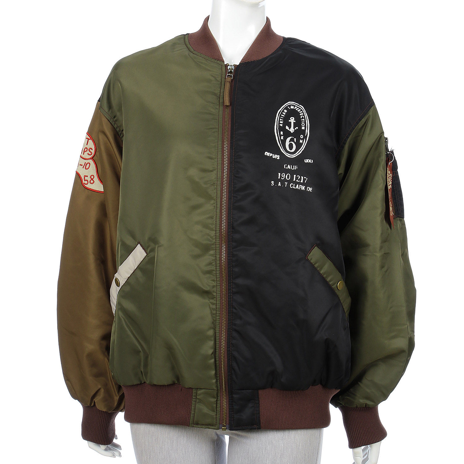 CUBE SUGAR 中綿ナイロワッペン刺繍MA－1 - 画像6