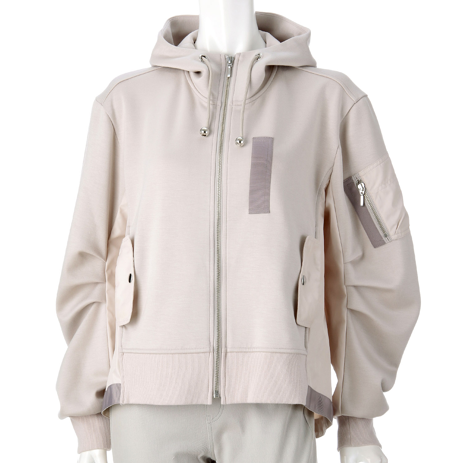 ダンボール配色フードジャケット