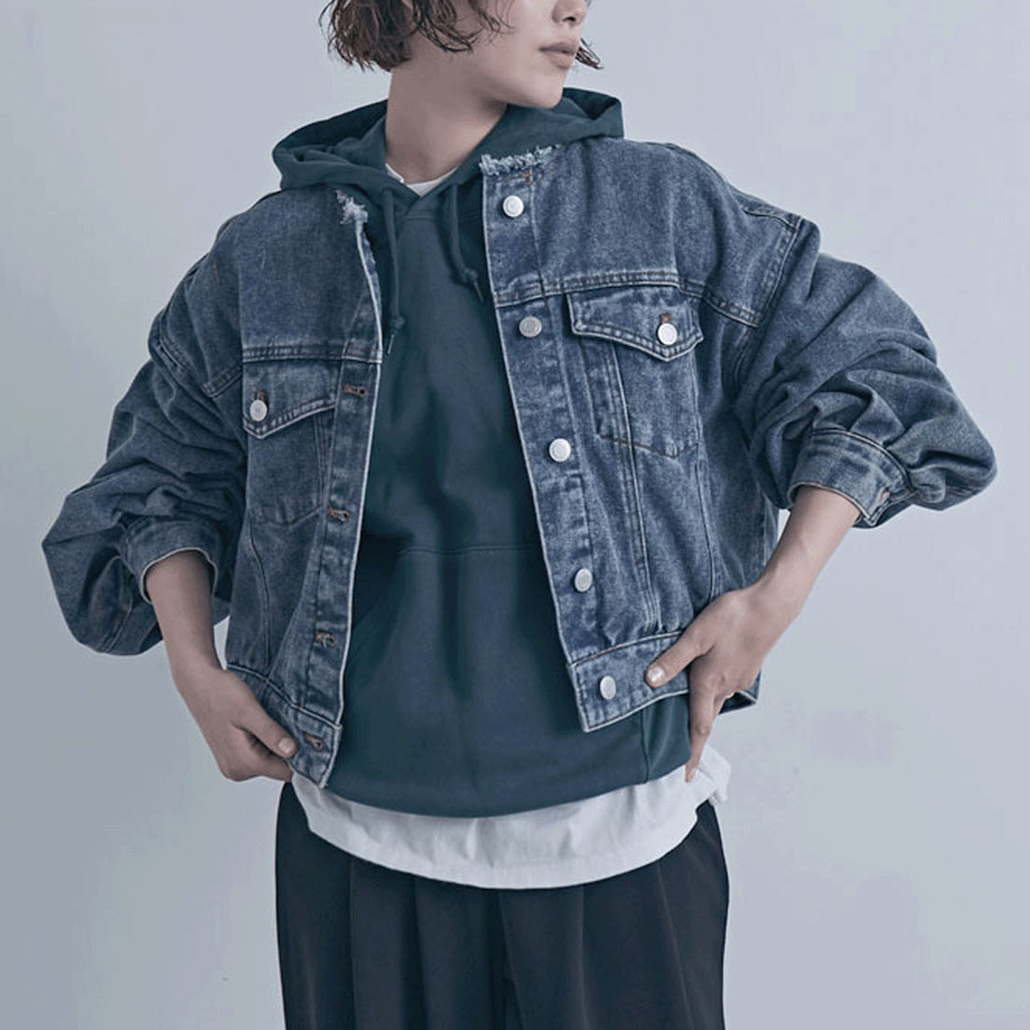 ノーカラーフリンジデニム - 画像15