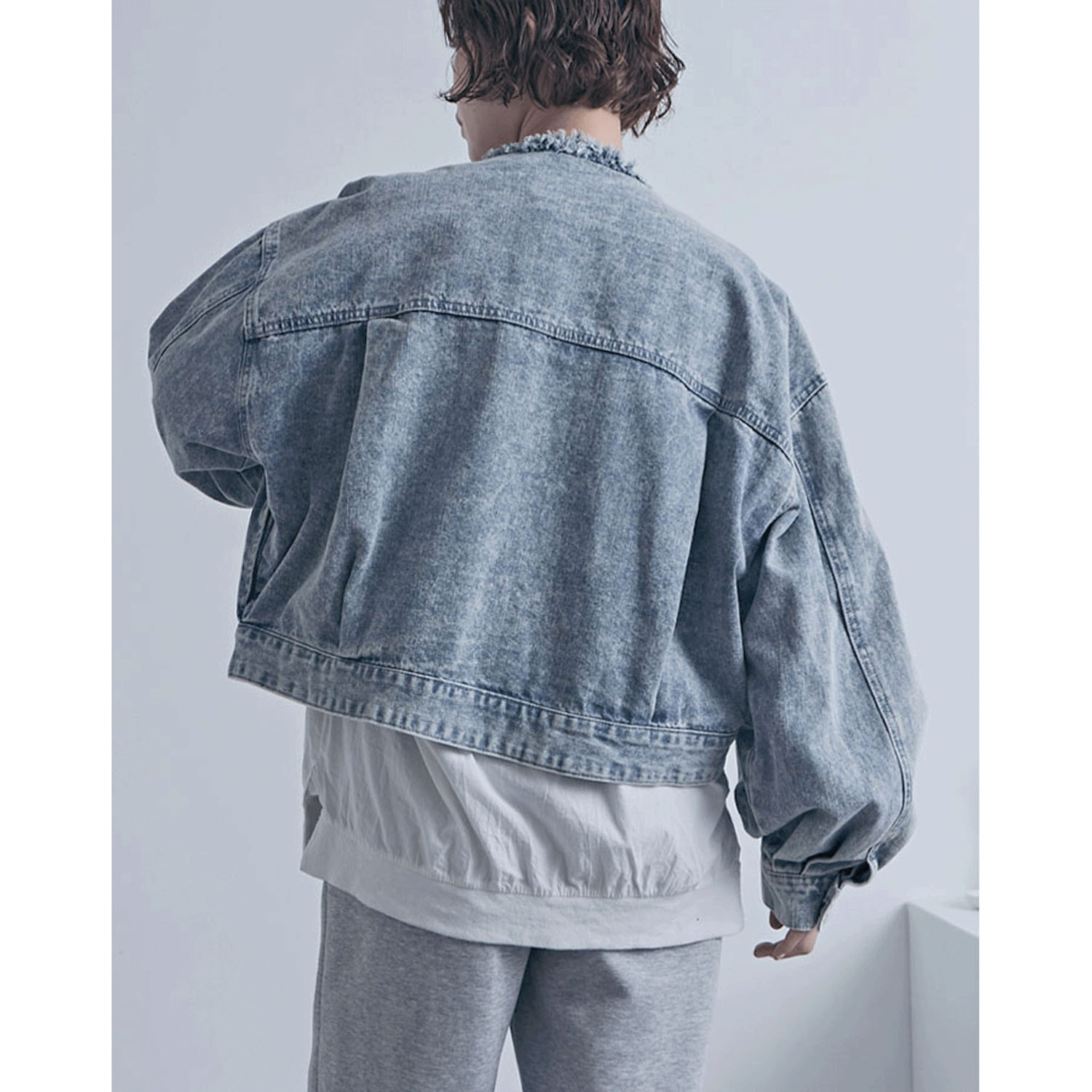 ノーカラーフリンジデニム - 画像5