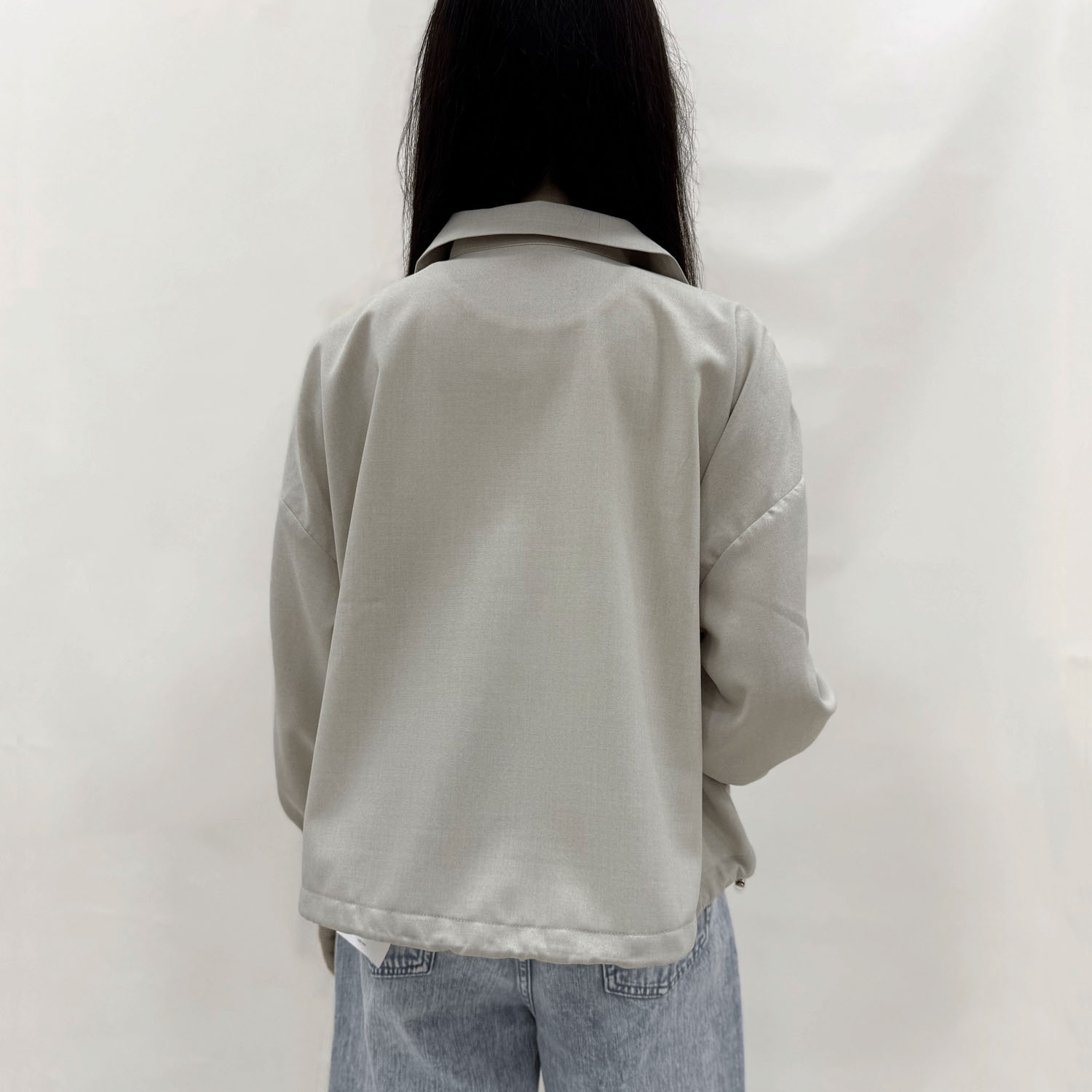 麻調ナチュラルワッシャーシャツブルゾン - 画像4