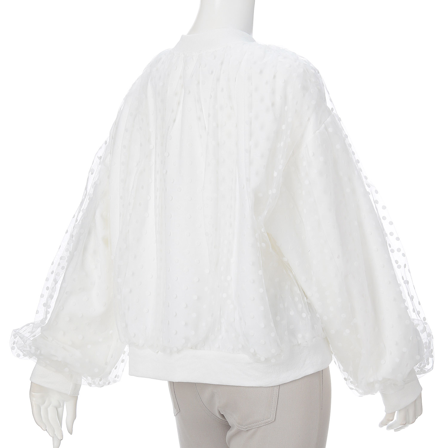 ドットチュールスリーブブルゾン - 画像3