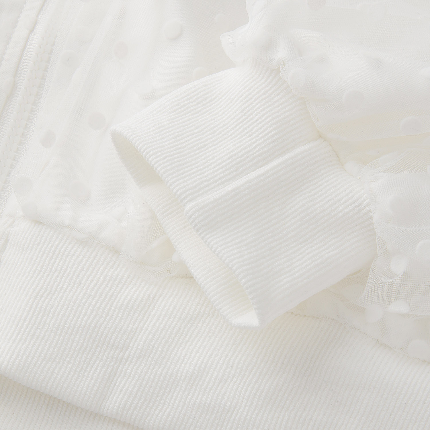 ドットチュールスリーブブルゾン - 画像5