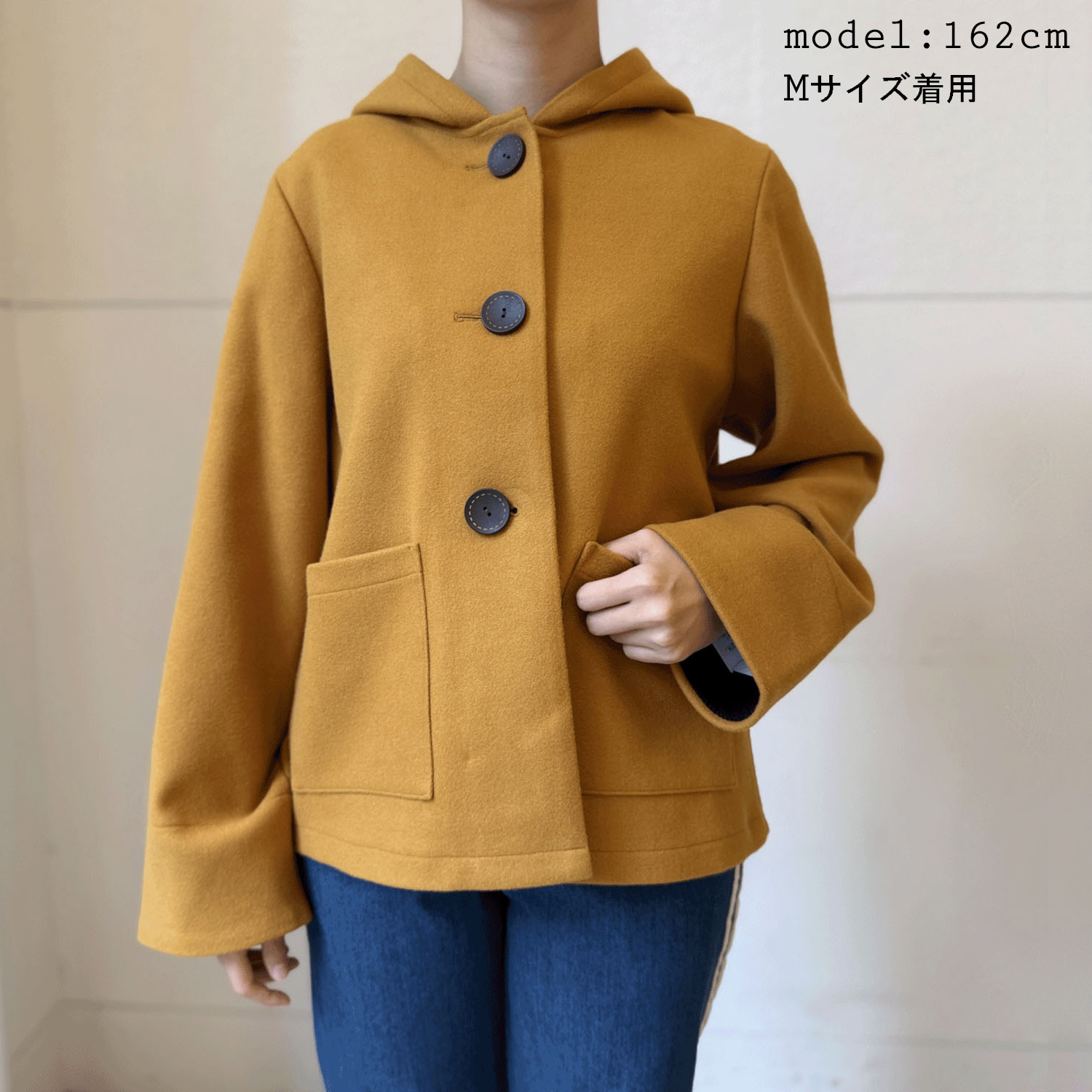 ウール調フェルトジャケット - 画像1