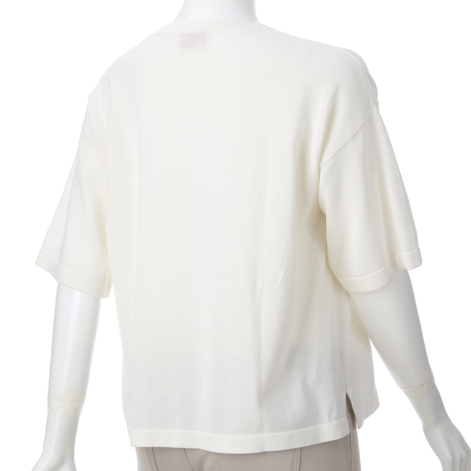 【Insta Live】mao made ロゴ刺繍5分袖ニットTEE - 画像6