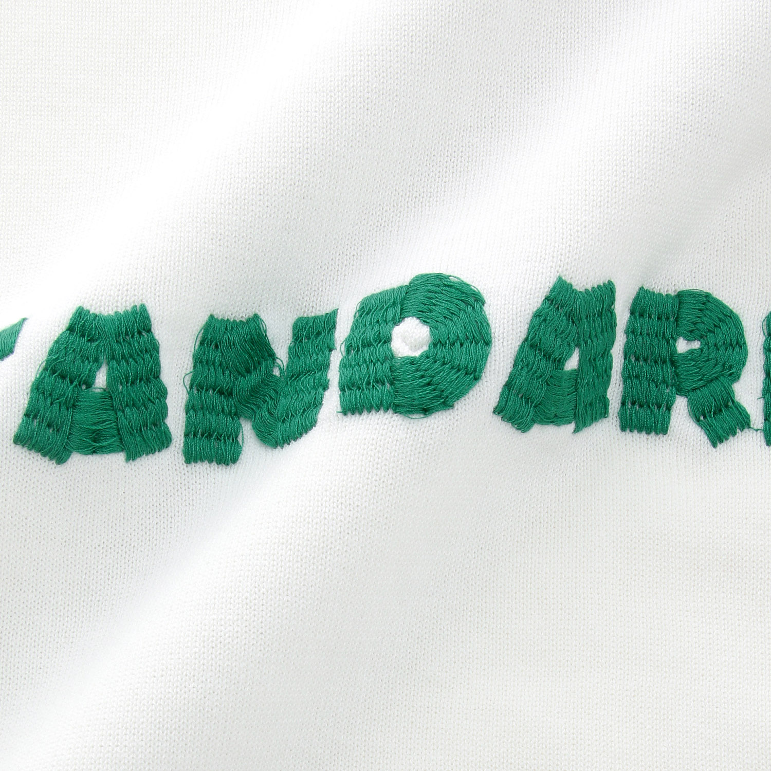 mao made ロゴ刺繍5分袖ニットTEE - 画像7