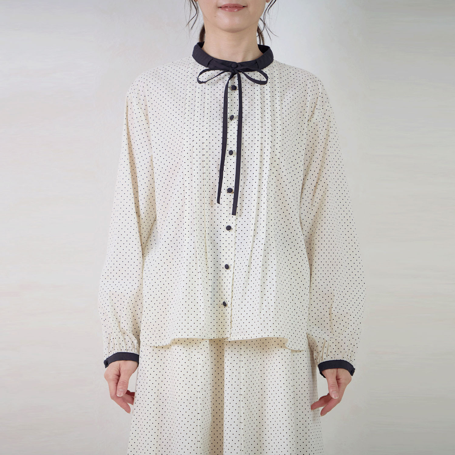 【Insta Live】le ciel ドットプリントブラウス - 画像2