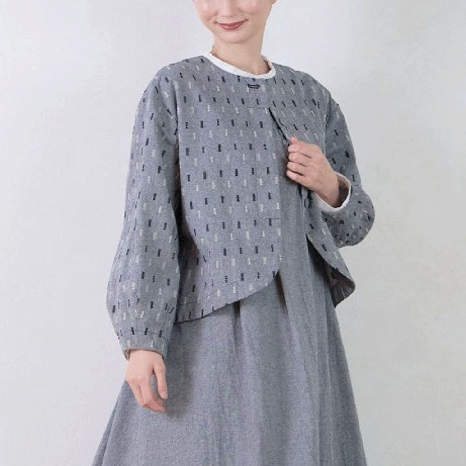 le ciel  ダンガリーマルトシカク刺繍ジャケット