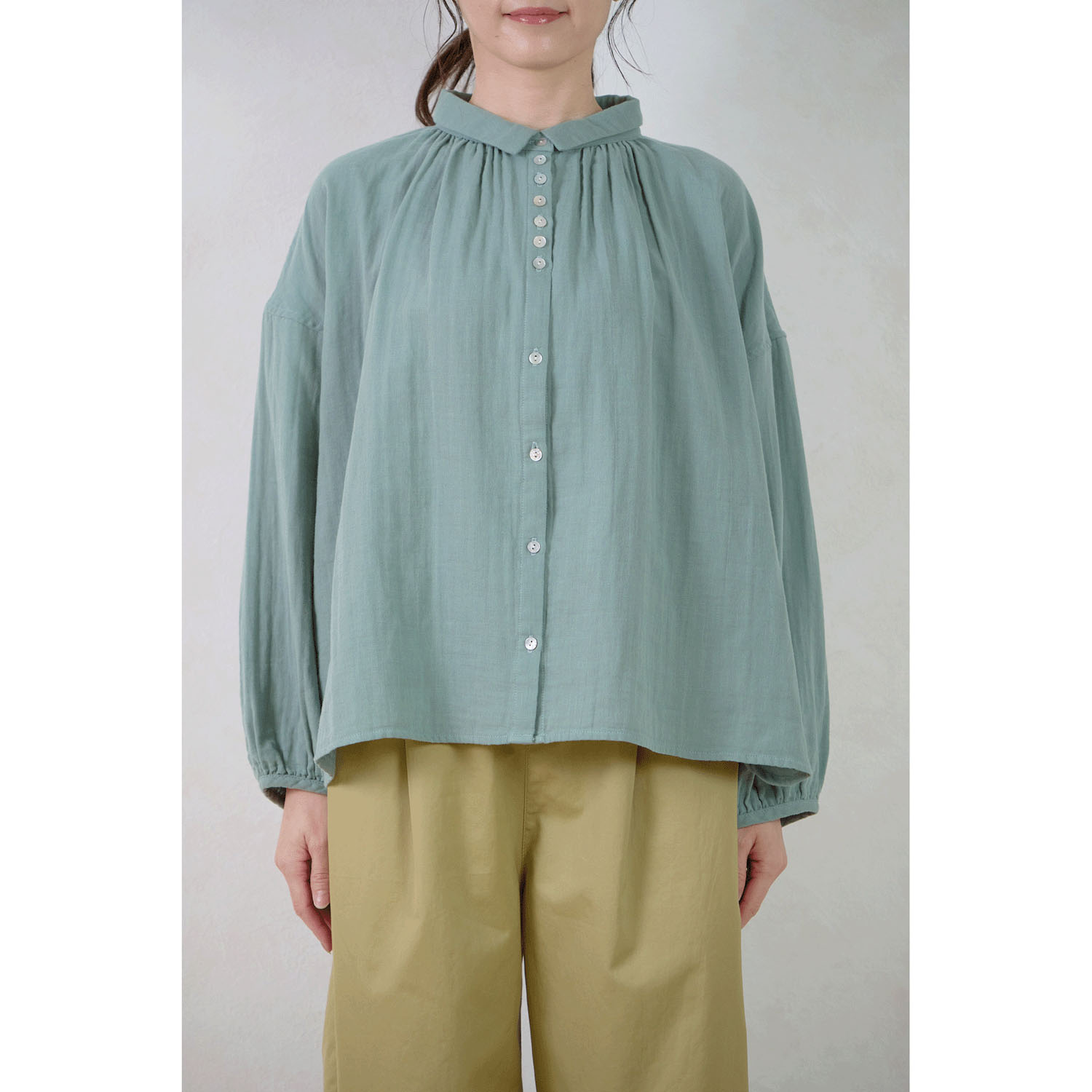 le ciel コットンガーゼブラウス - 画像1
