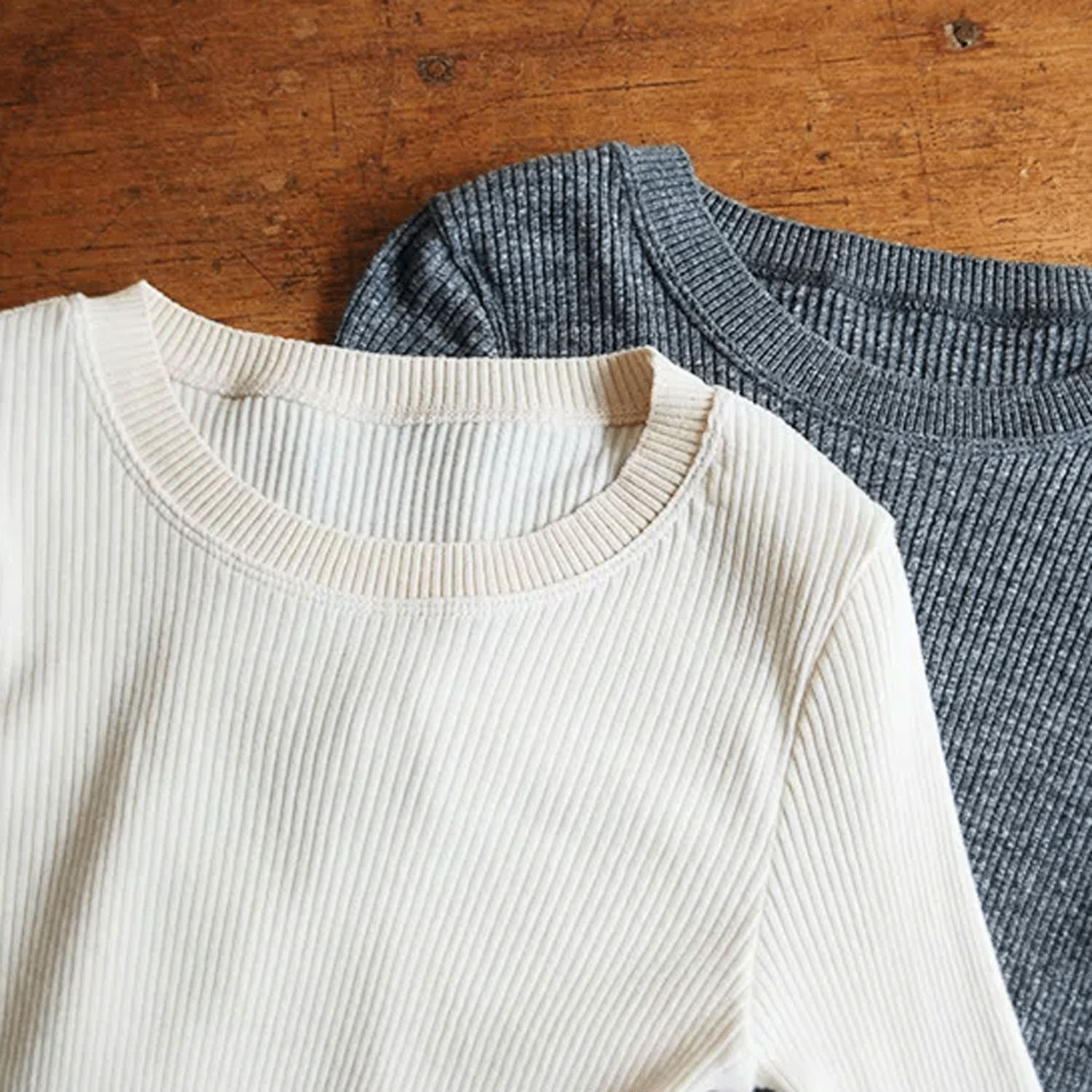 天衣無縫 コットンリブクルーネック - 画像2