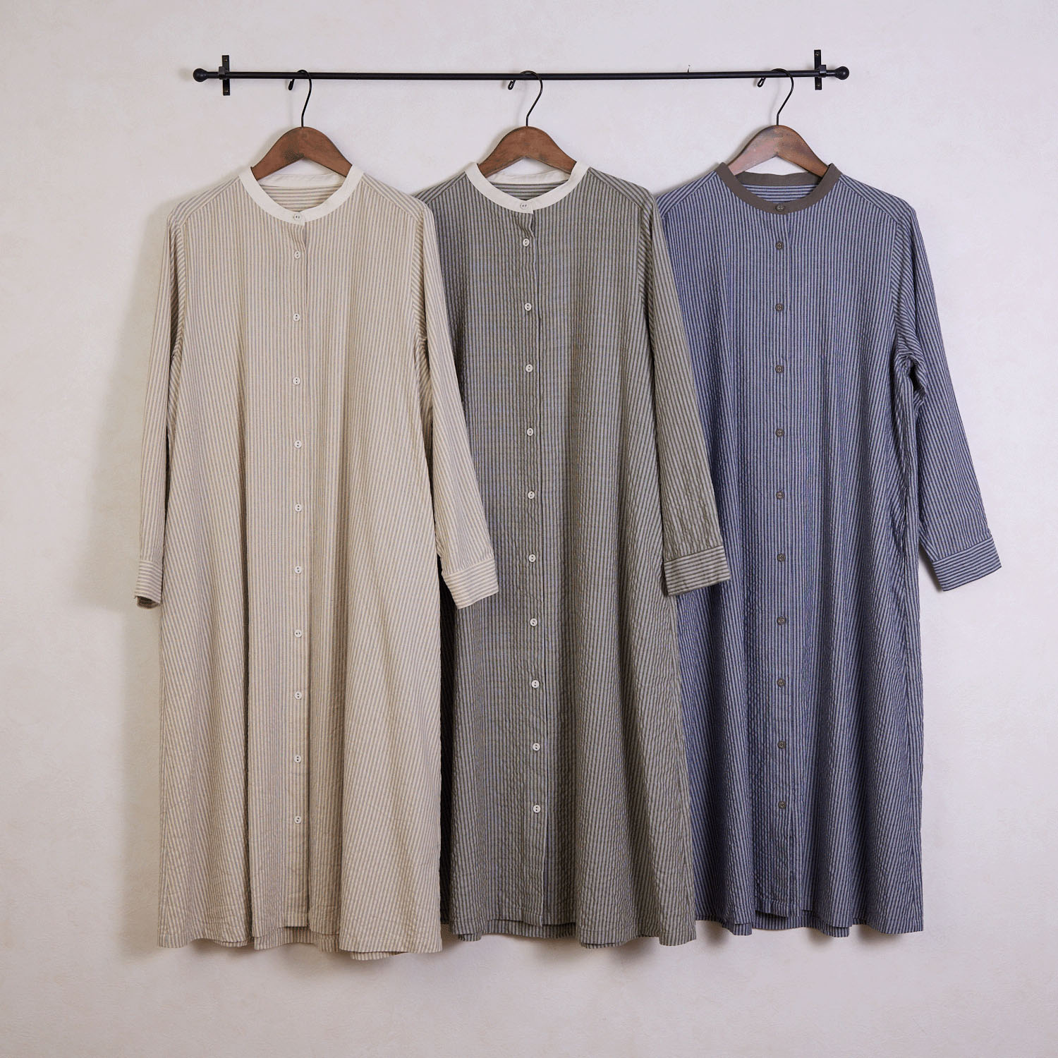 le ciel de demain コットンストライプワンピース - 画像2