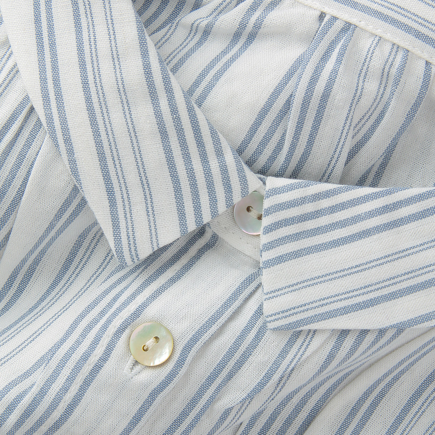 le ciel de demain 綿混ランダムサッカーストライプブラウス - 画像6