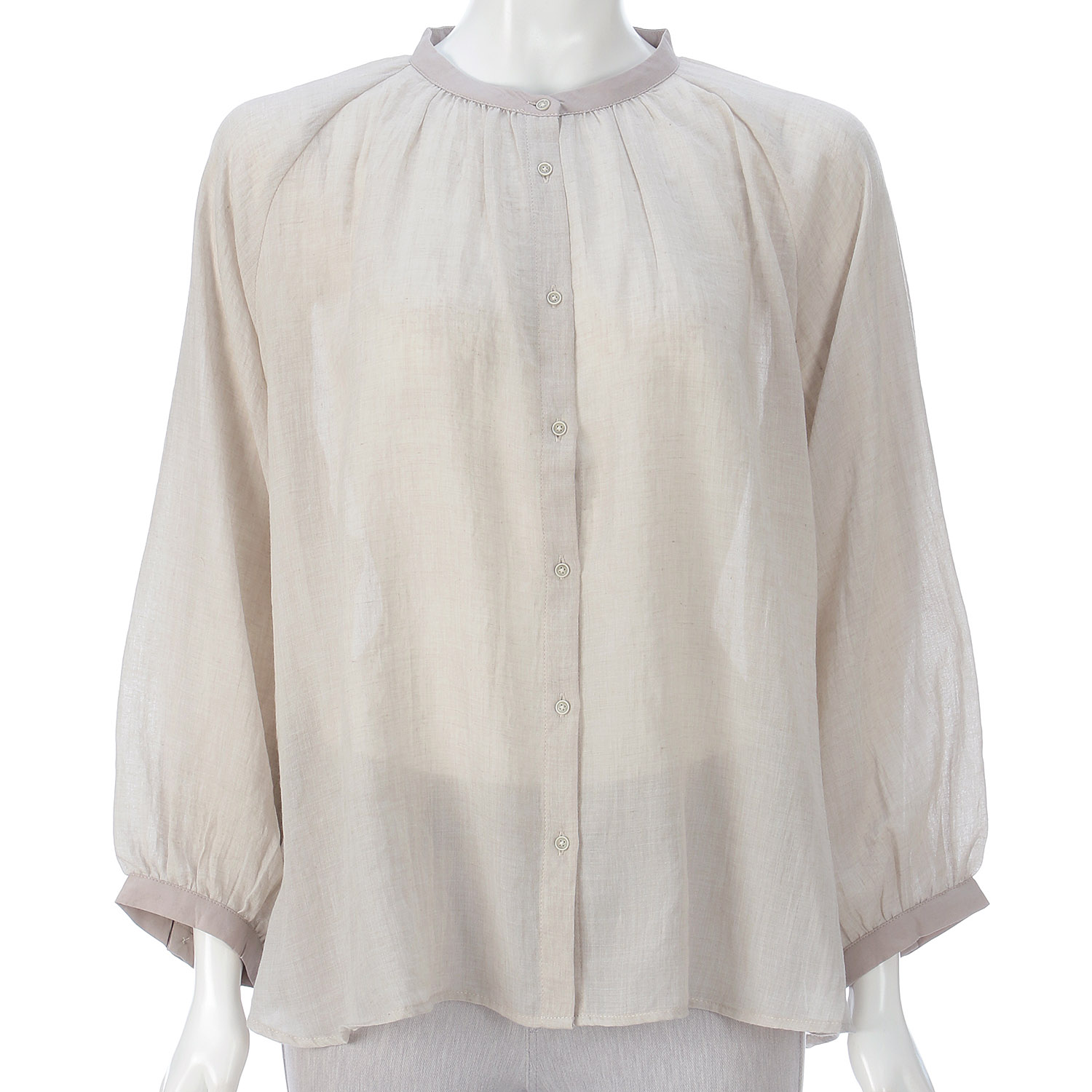 le ciel a tempsdoux 綿混シャンブレーブラウス - 画像8