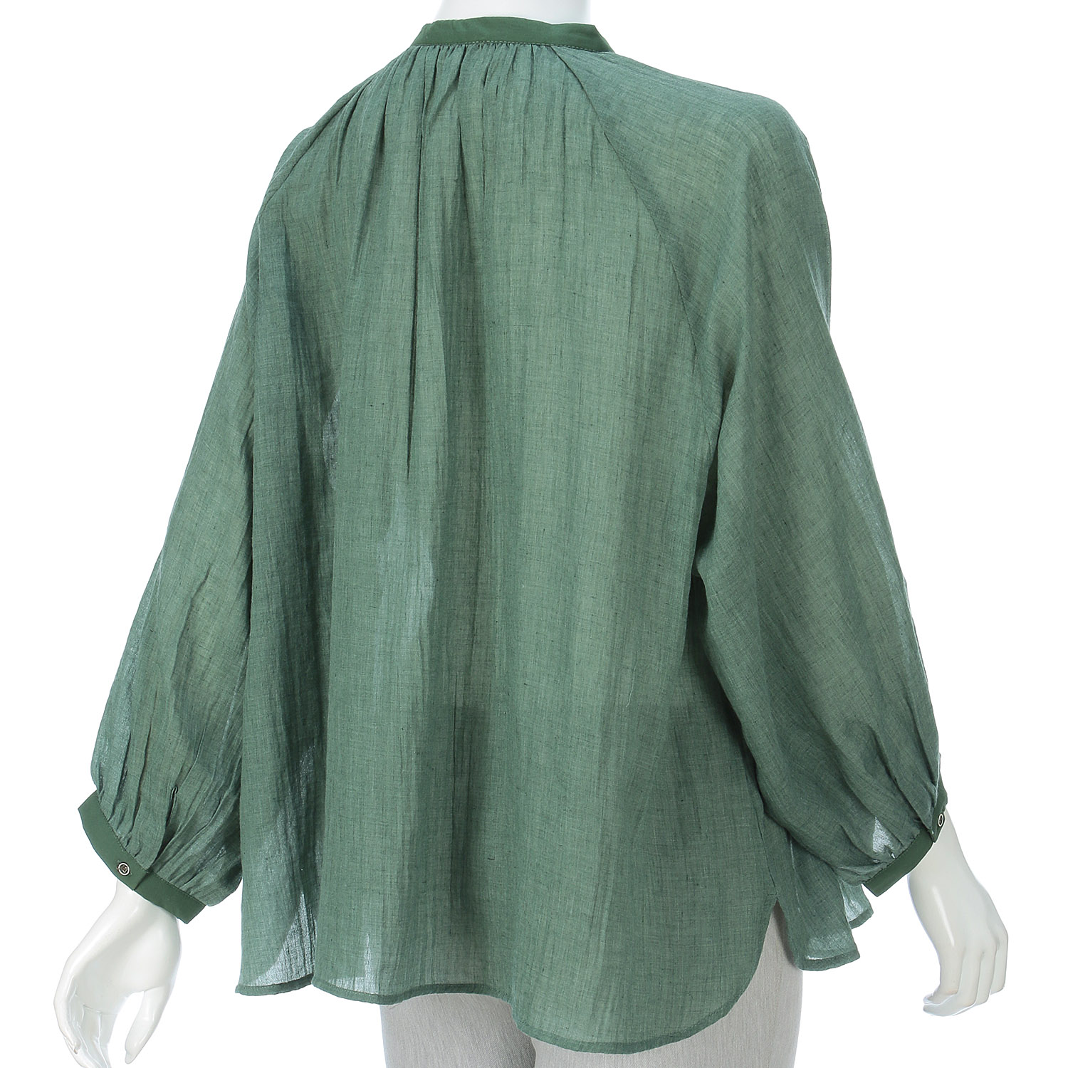 le ciel a tempsdoux 綿混シャンブレーブラウス - 画像10