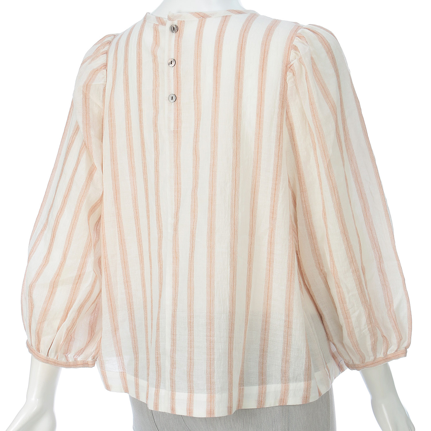 le ciel a tempsdoux 先染めストライプブラウス - 画像4