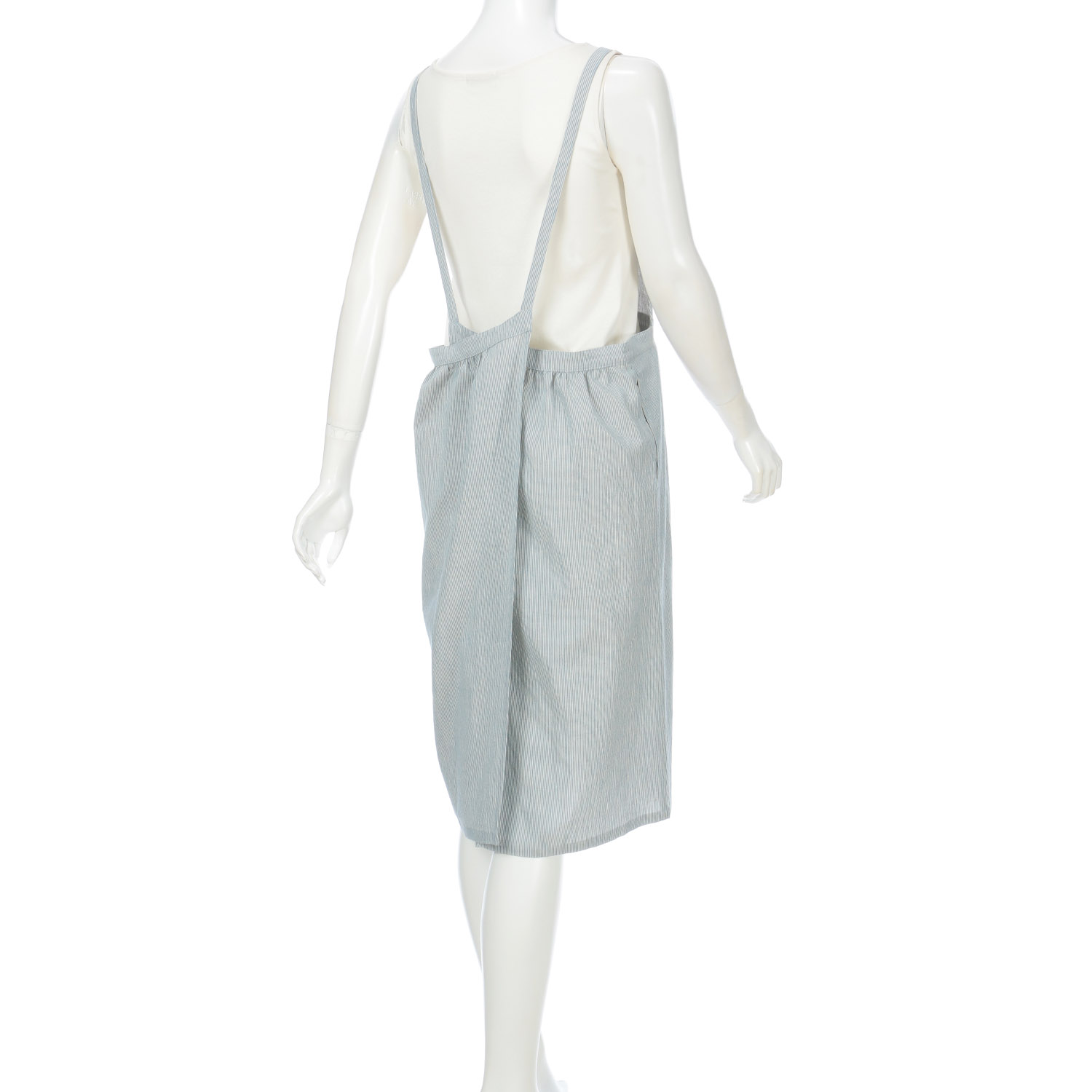 【ETONET限定】homeworking 綿麻ダンガリーギャザークロスエプロン - 画像5