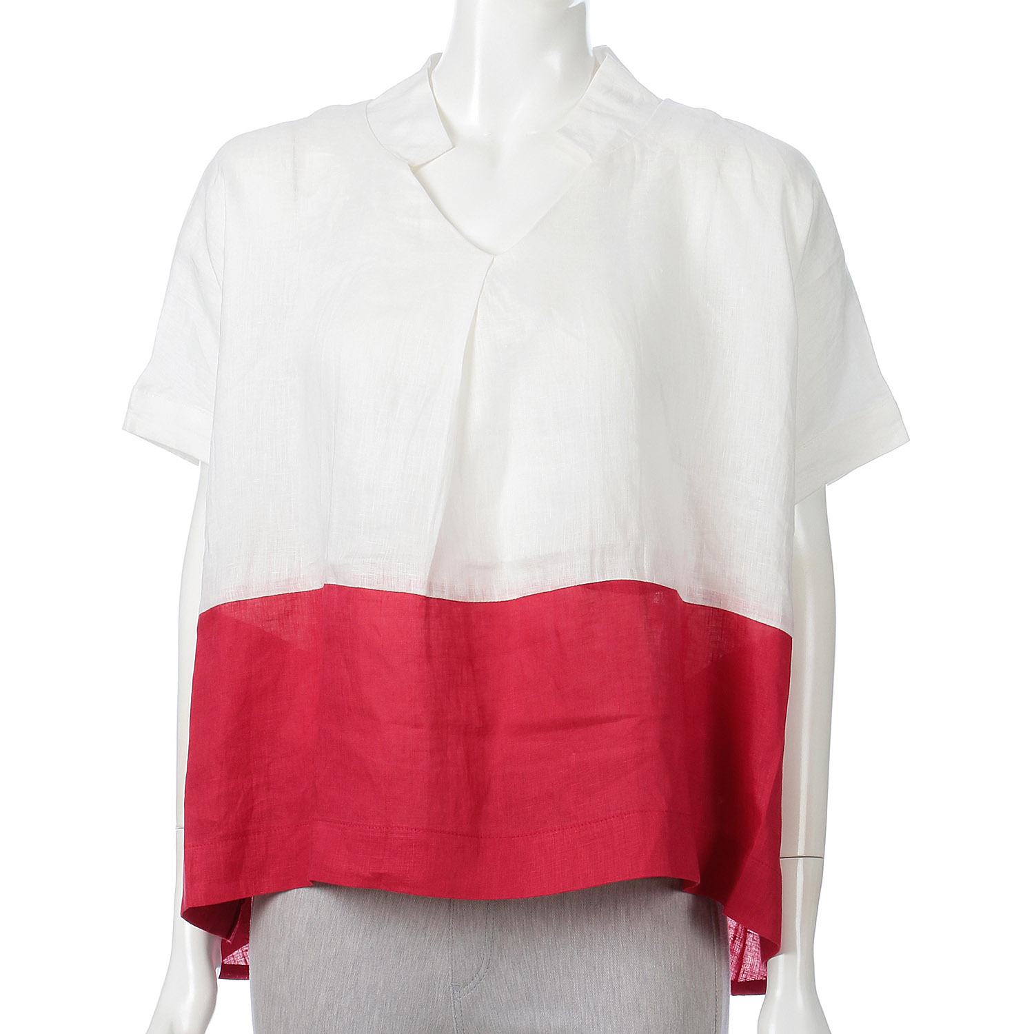 AUG バイカラーブラウス - 画像4