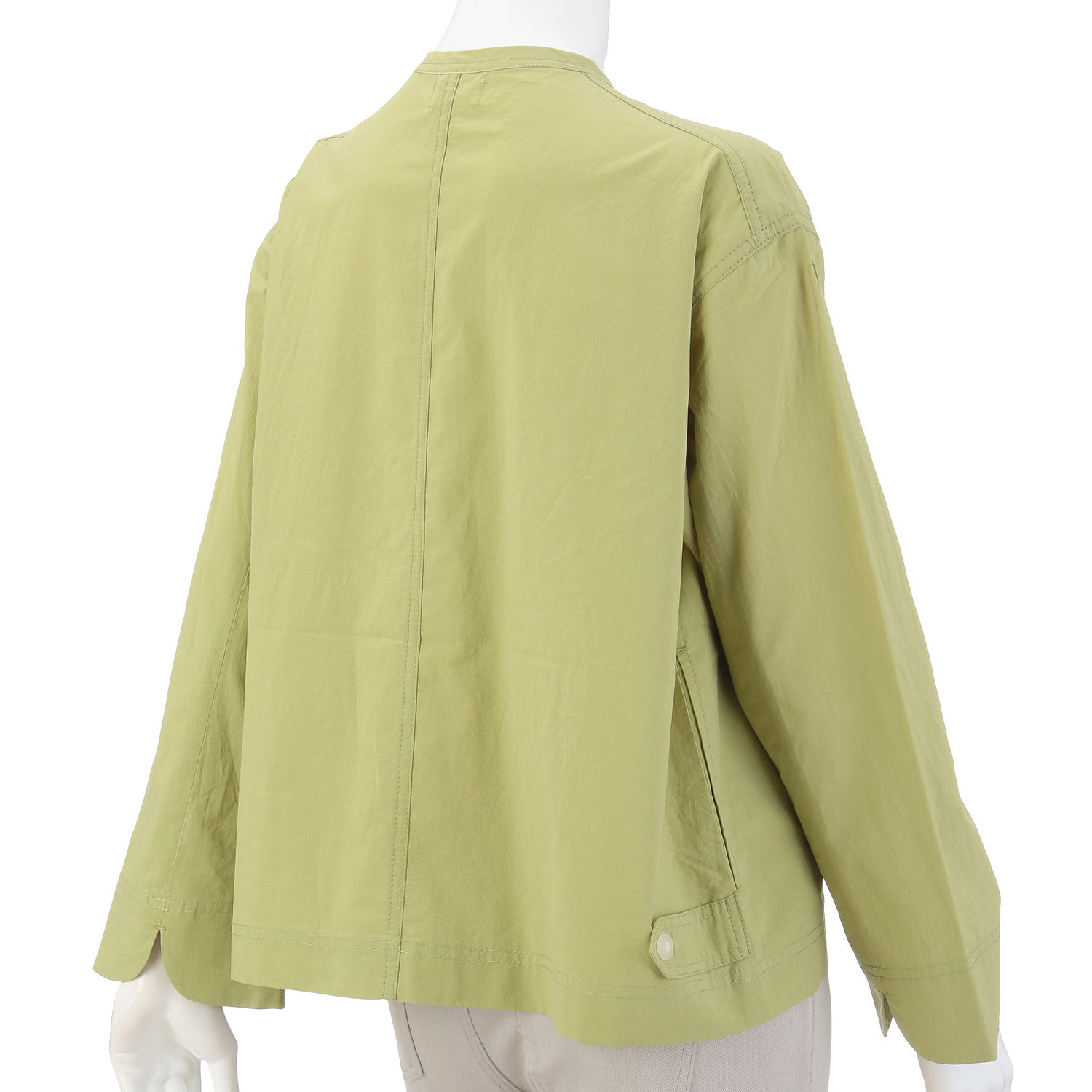 【新ブランド】VAMU ノーカラーシャツブルゾン - 画像7