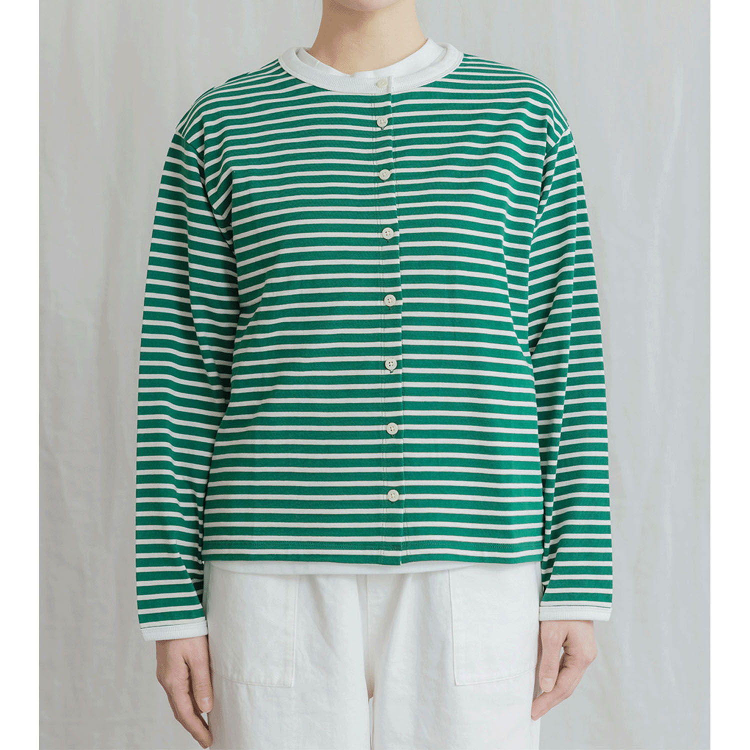 【新ブランド】VAMU ボーダーカットカーディガン - 画像2