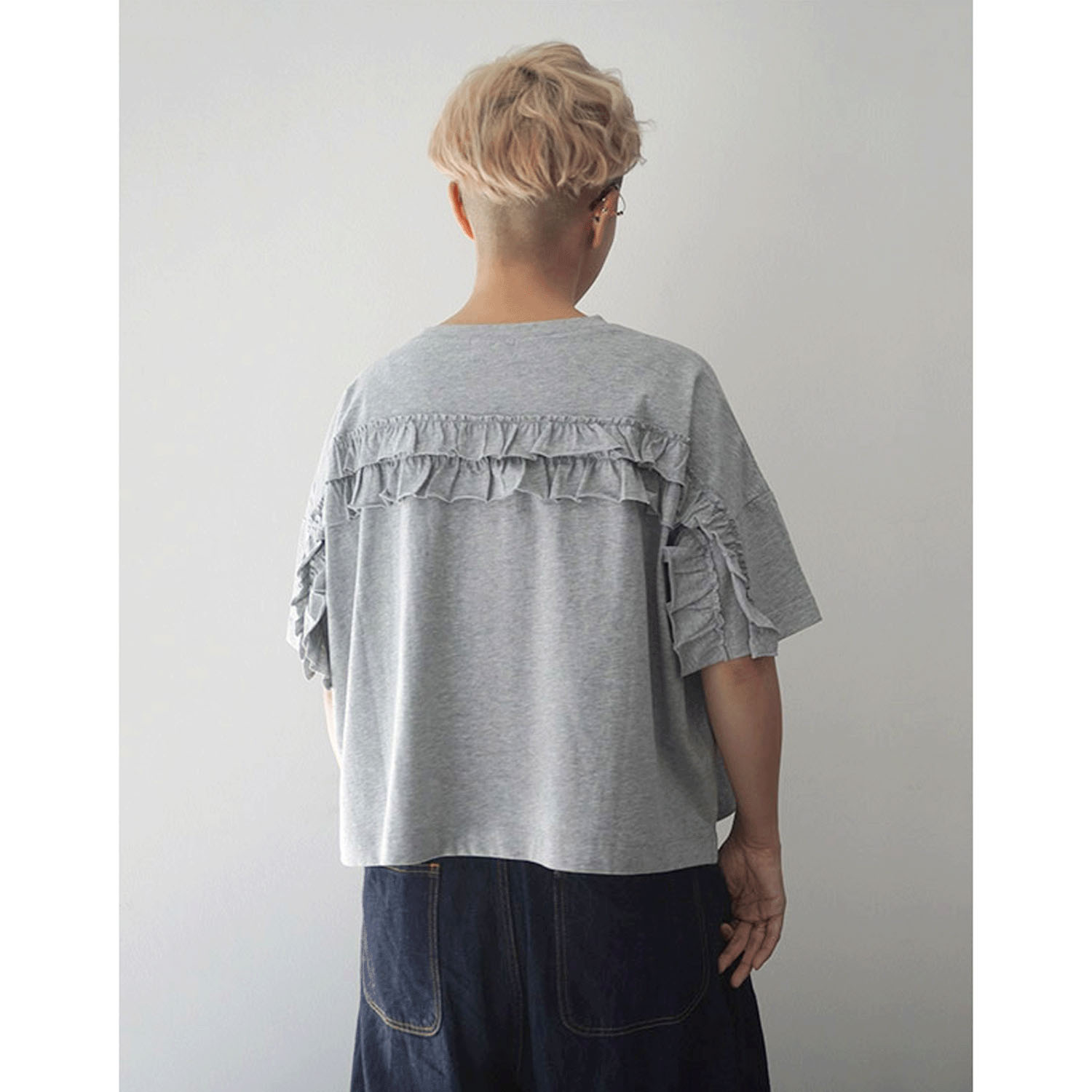 mao made BACKフリルワイドTEE - 画像1