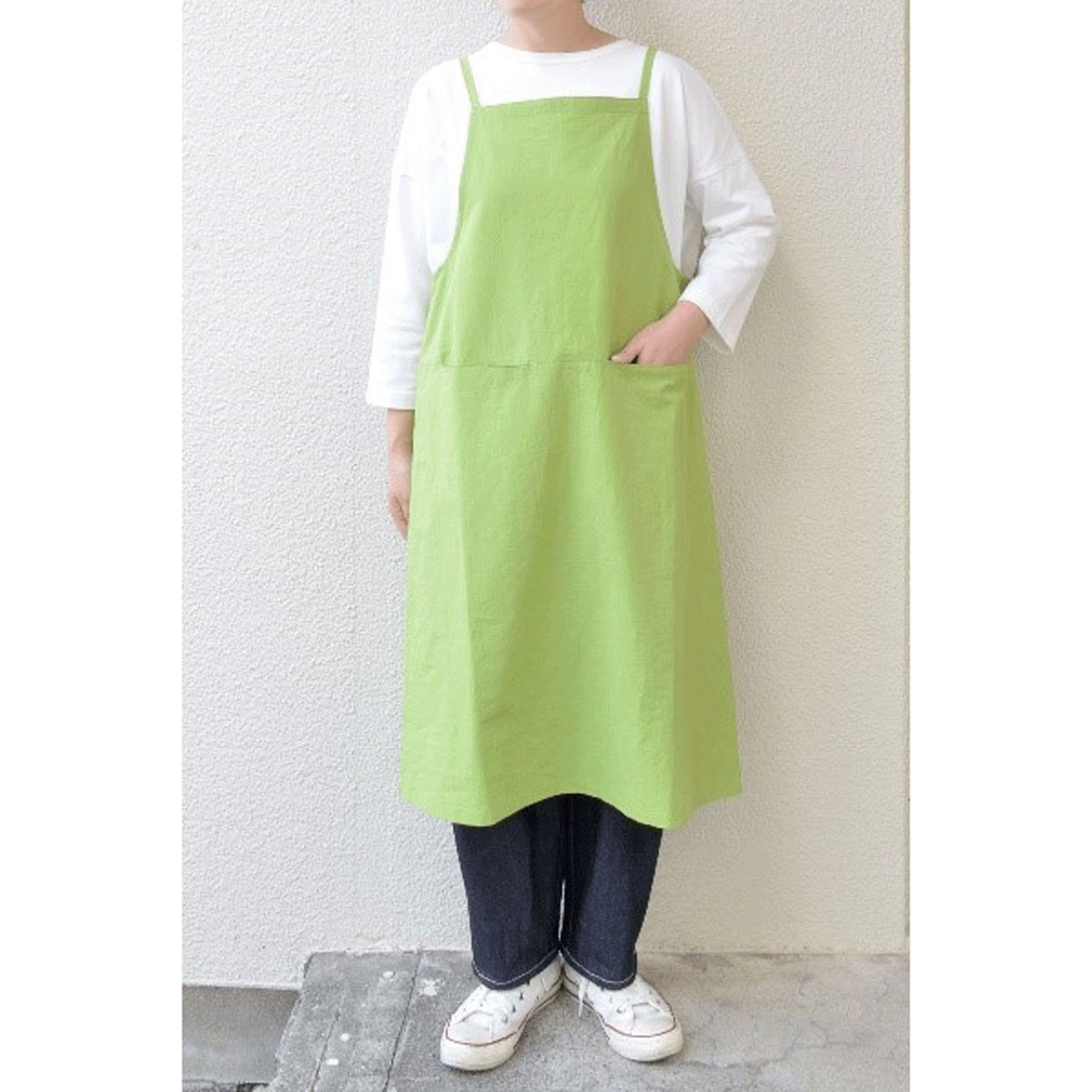 【ETONET限定】homeworking CL高密度ローンエプロンワンピース - 画像3