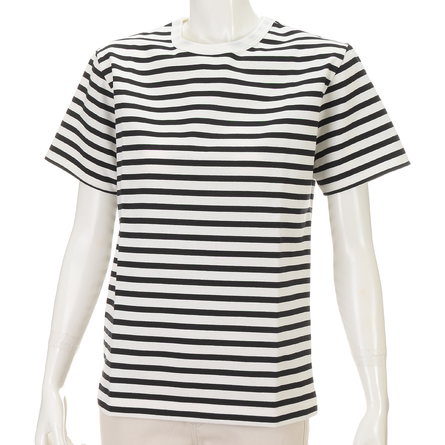 AUG 半袖ボーダークルーネックTシャツ - 画像5