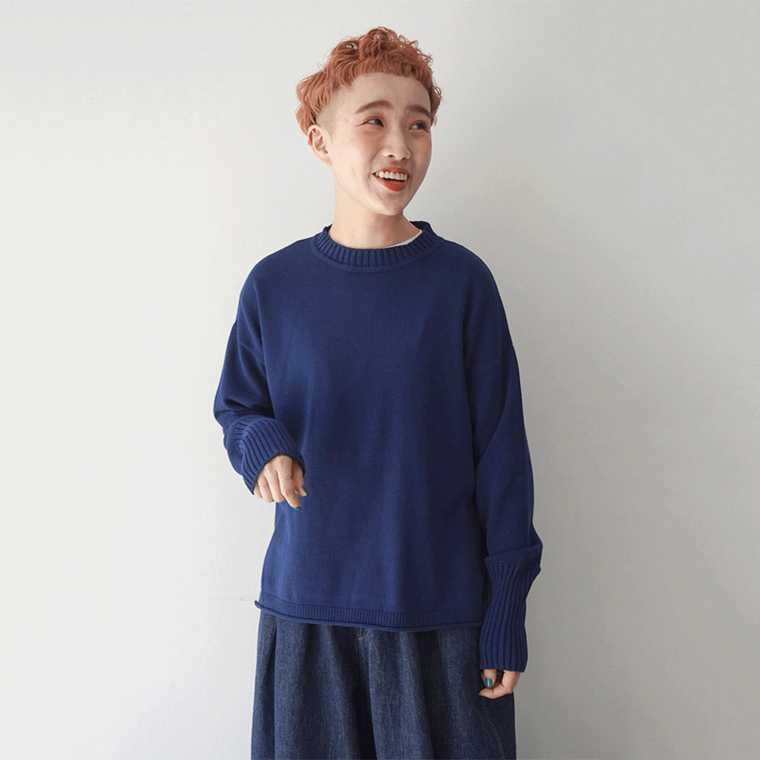 mao made 異ゲージリブクルーネックプルオーバー - 画像9